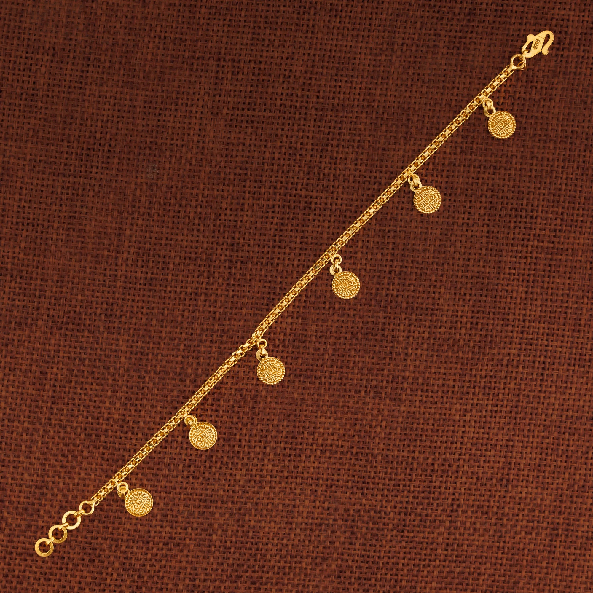 Coin Bracelet (D6) -Silver 925 & Gold Plated