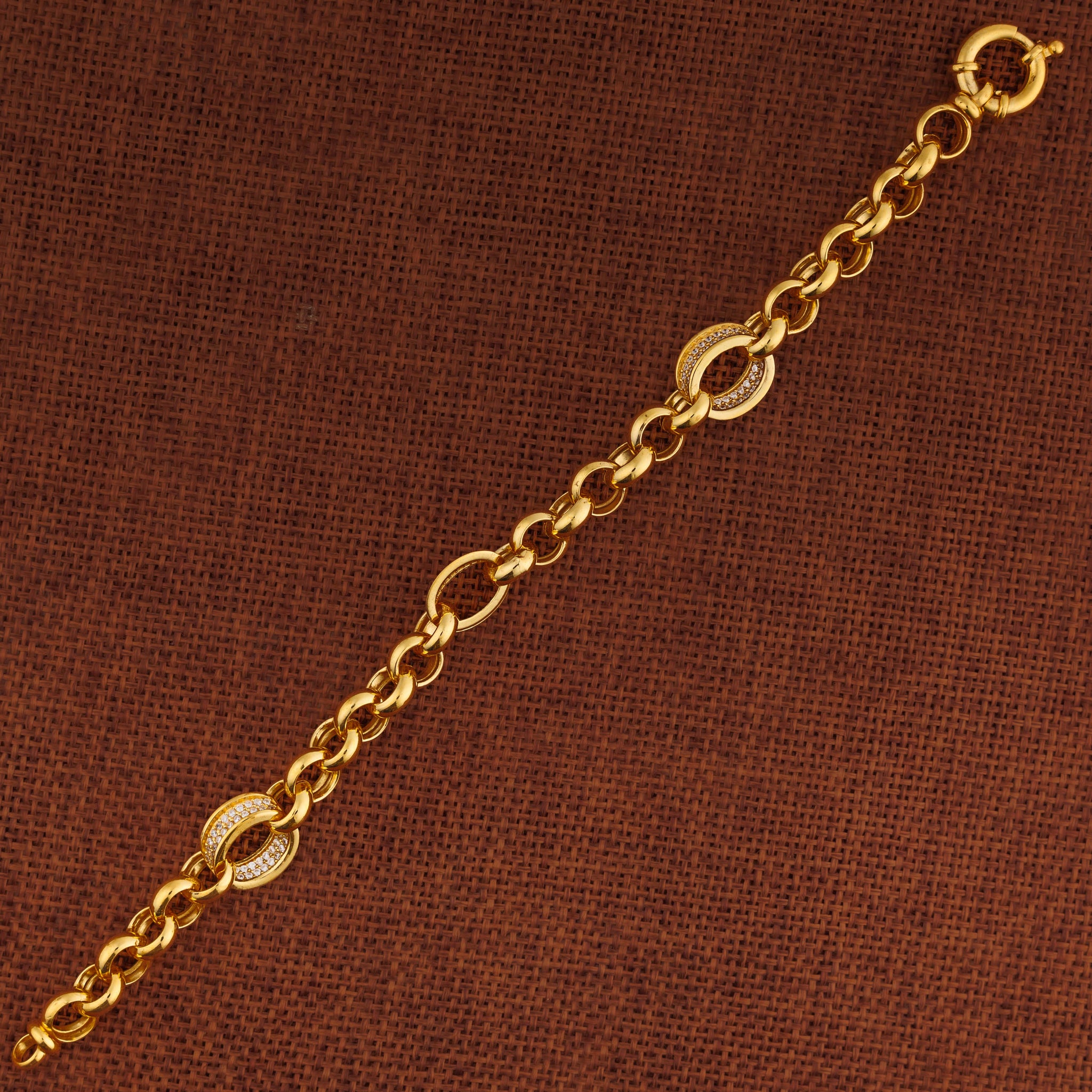Zircon Bracelet (D25) - Silver 925 & Gold Plated