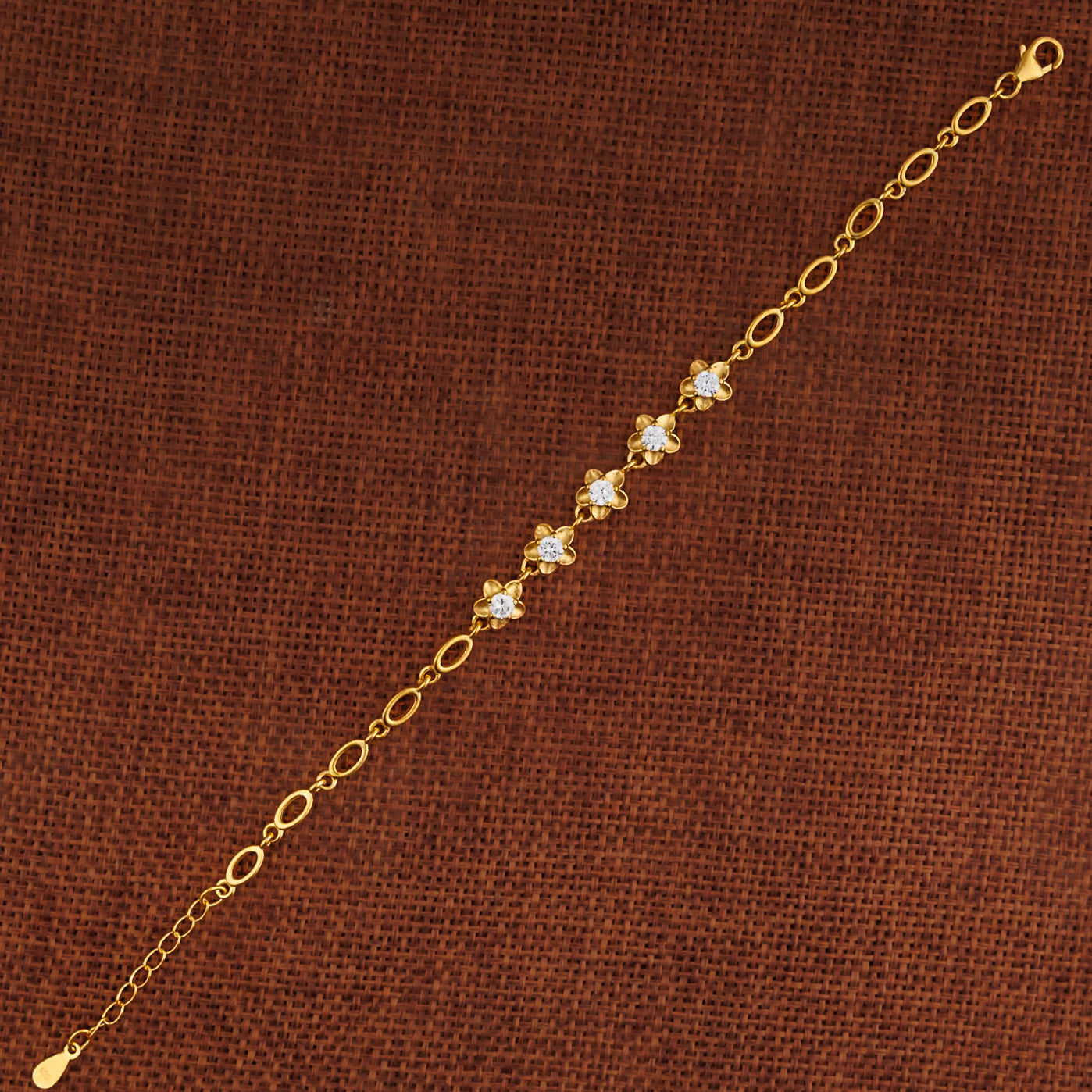 Zircon Bracelet (D27) - Silver 925 & Gold Plated