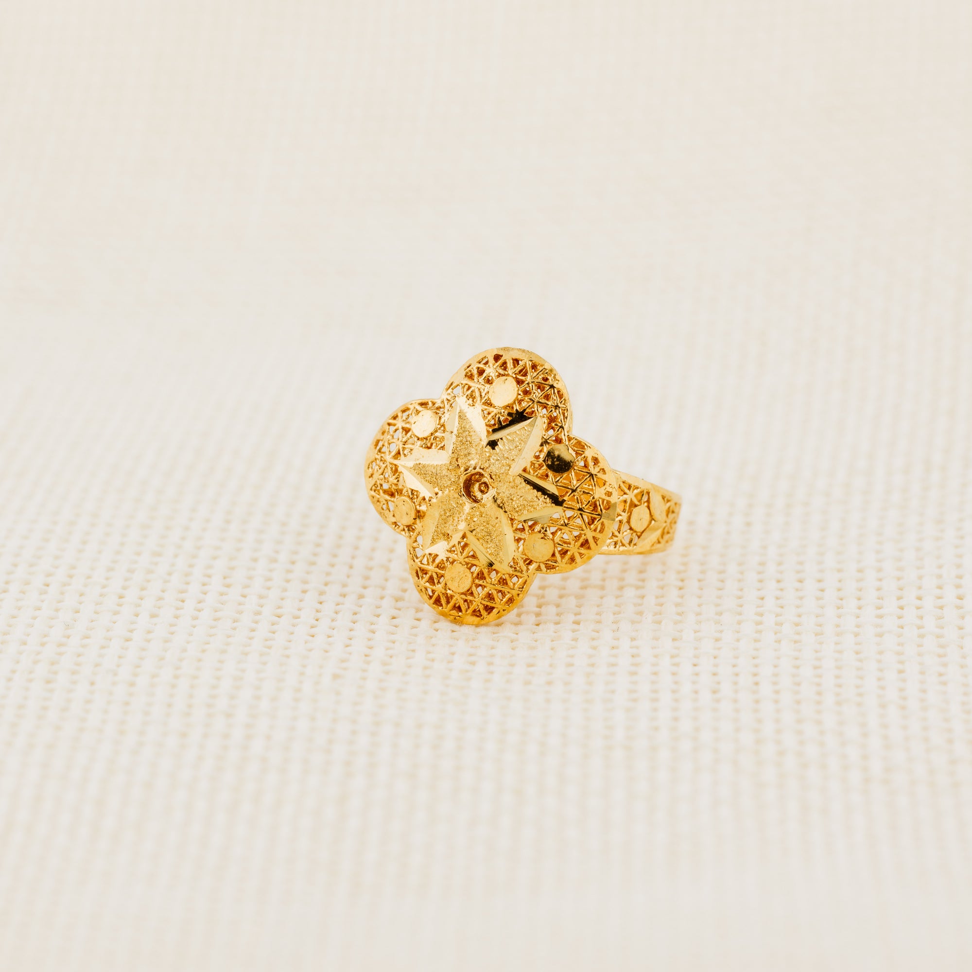 Four Petals Rings (D1) - Silver 925 & Gold Plated