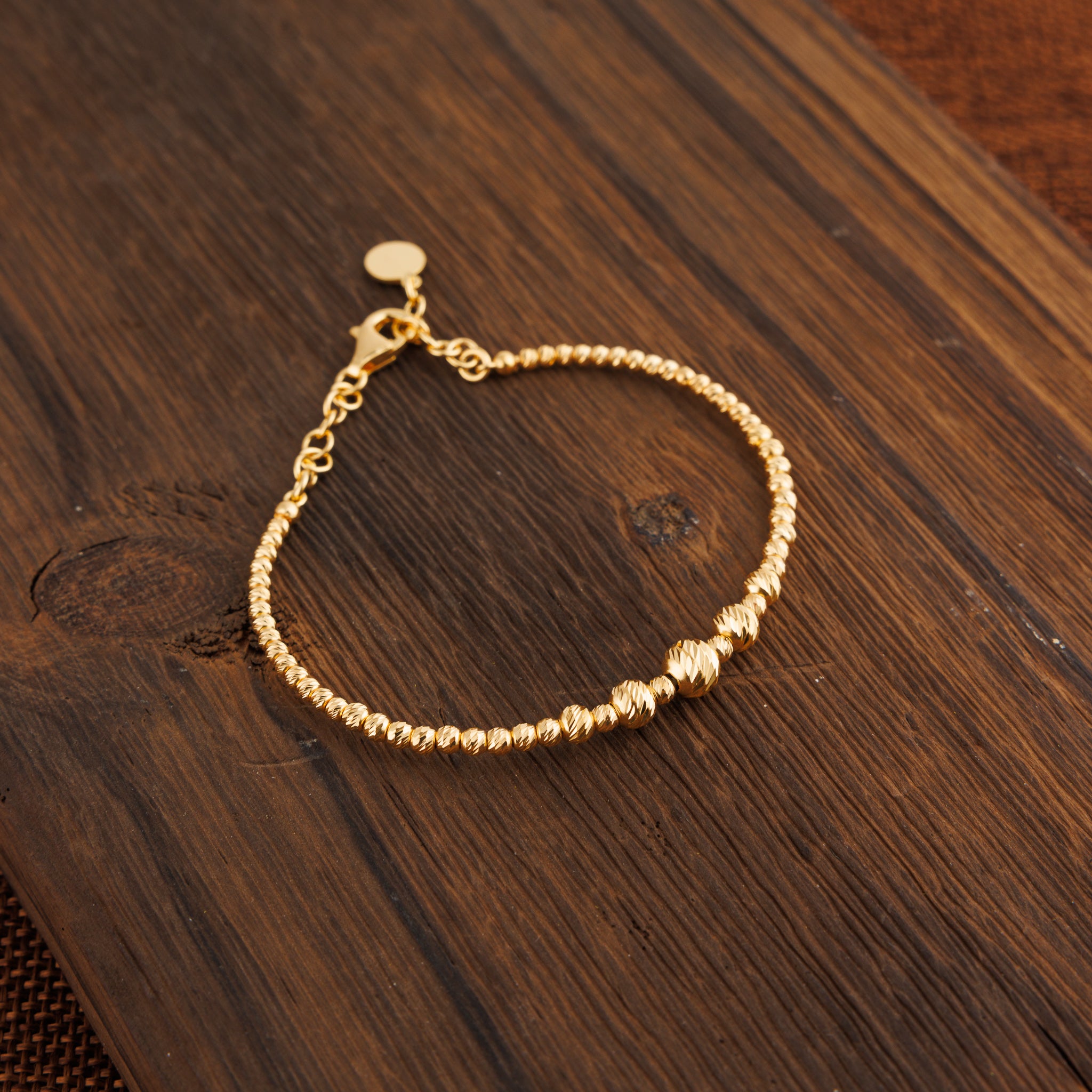 Gold Plated Cuff Bracelet (D6) - Silver 925