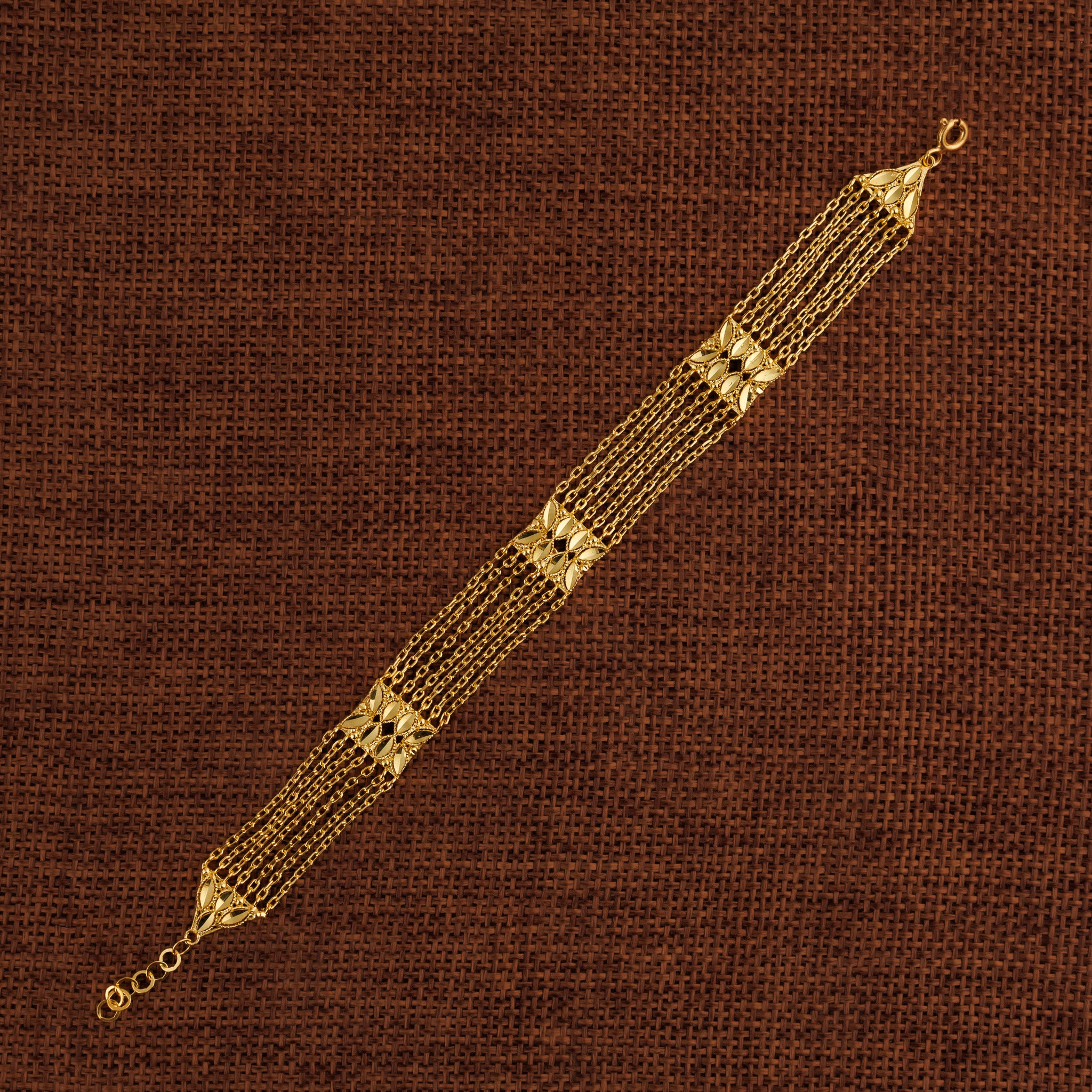 Linked Squares Bracelet (D1/V1) - Silver 925 & Gold Plated