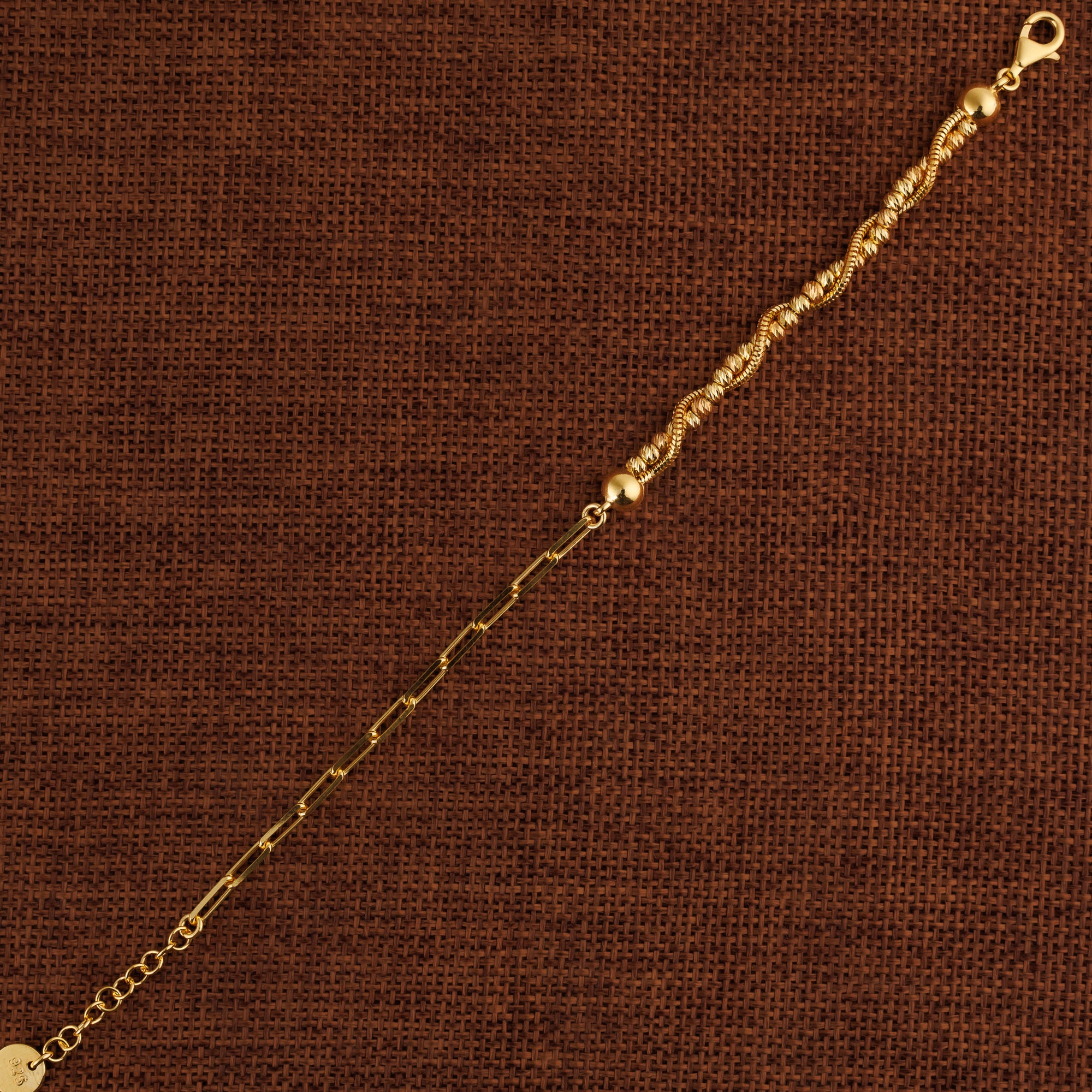 Turkish Bracelet (D26) - Silver 925 & Gold Plated