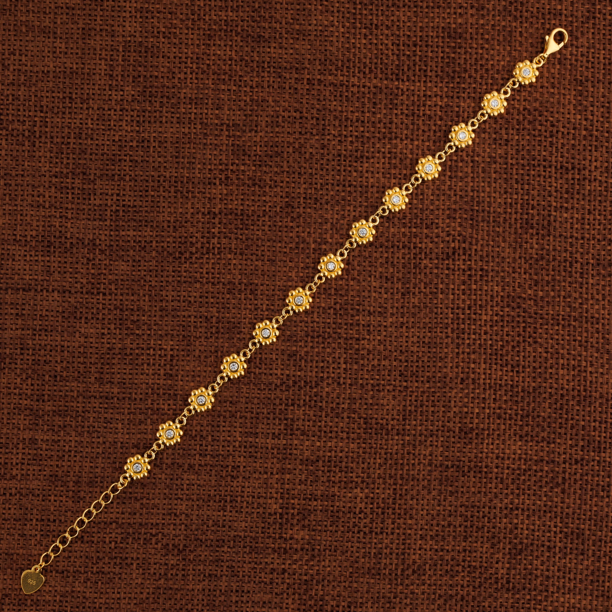Zircon Bracelet (D38) - Silver 925 & Gold Plated