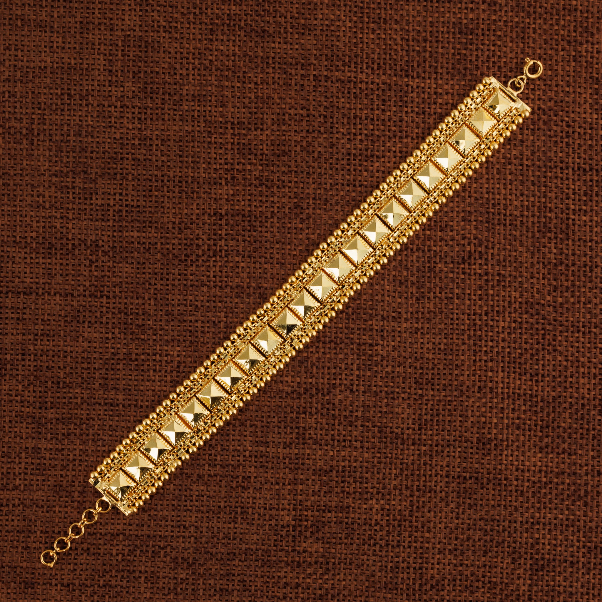 1 Line Patta Bracelet (D7) - Silver 925 & Gold Plated