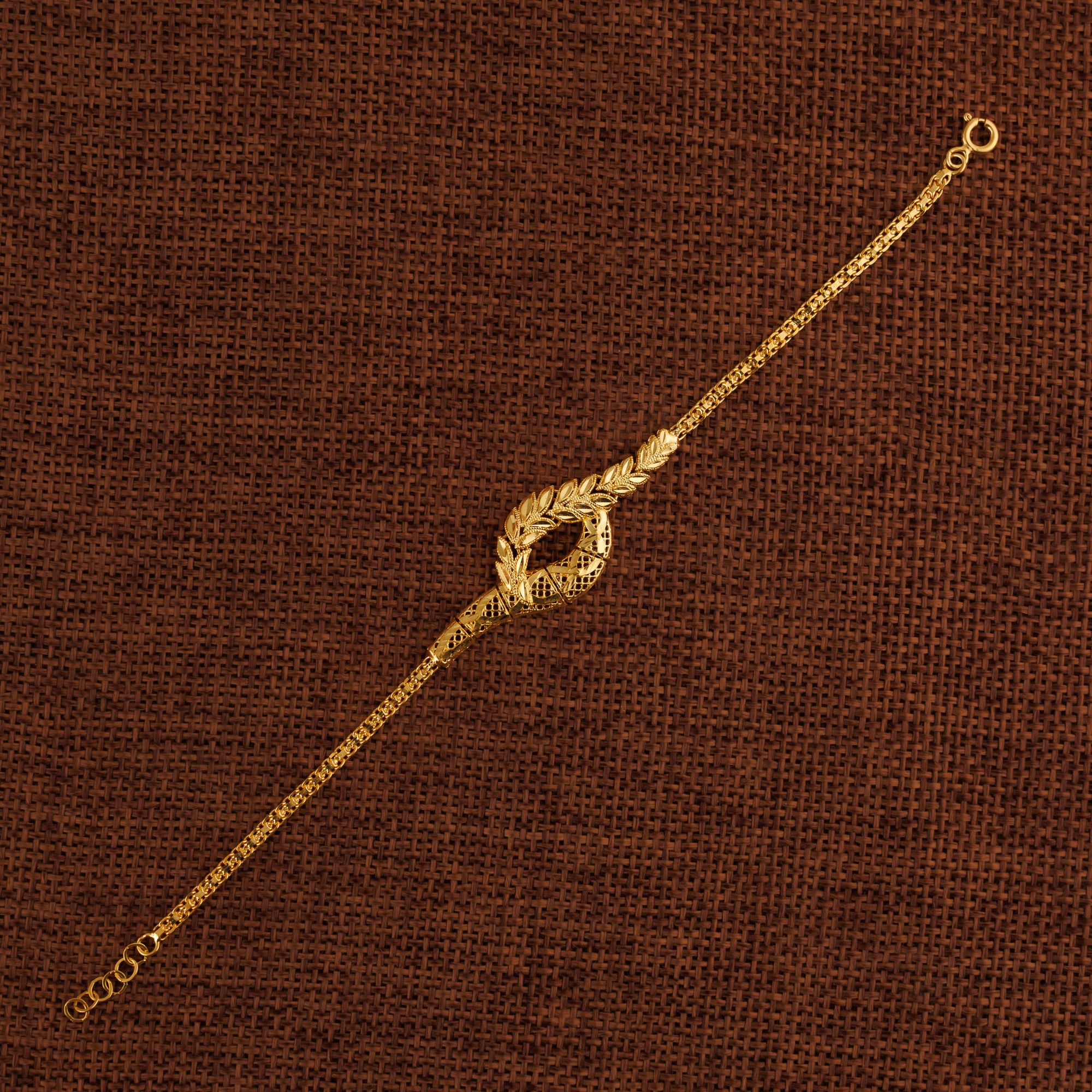 Chain & Casting Bracelet (D4) - Silver 925 & Gold Plated