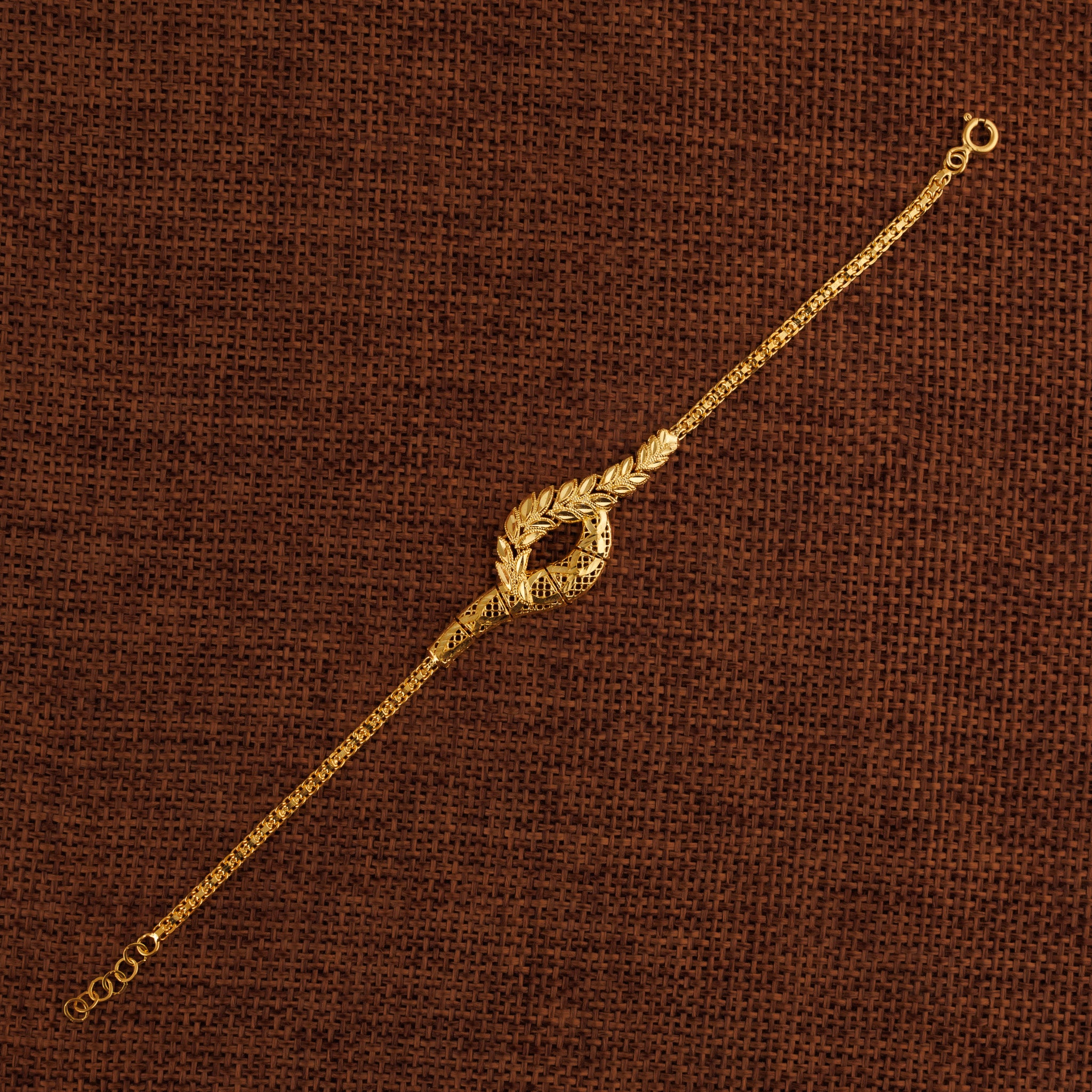 Chain & Casting Bracelet (D4) - Silver 925 & Gold Plated