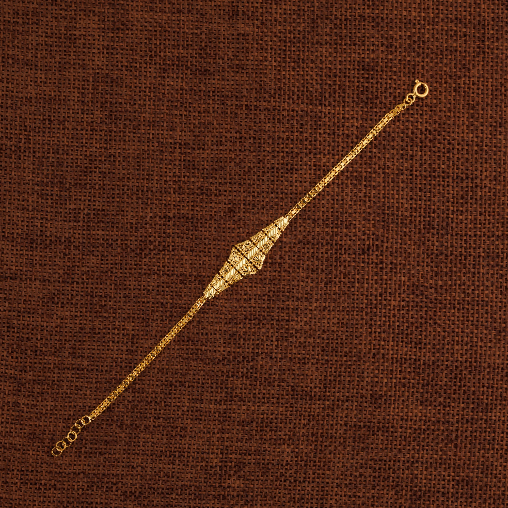 Chain & Casting Bracelet (D3) - Silver 925 & Gold Plated