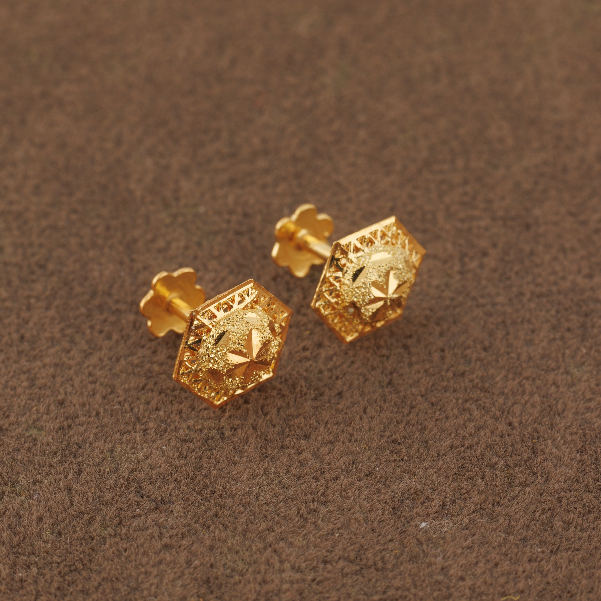 Hexa Shape Tops (D3) - Silver 925 & Gold Plated
