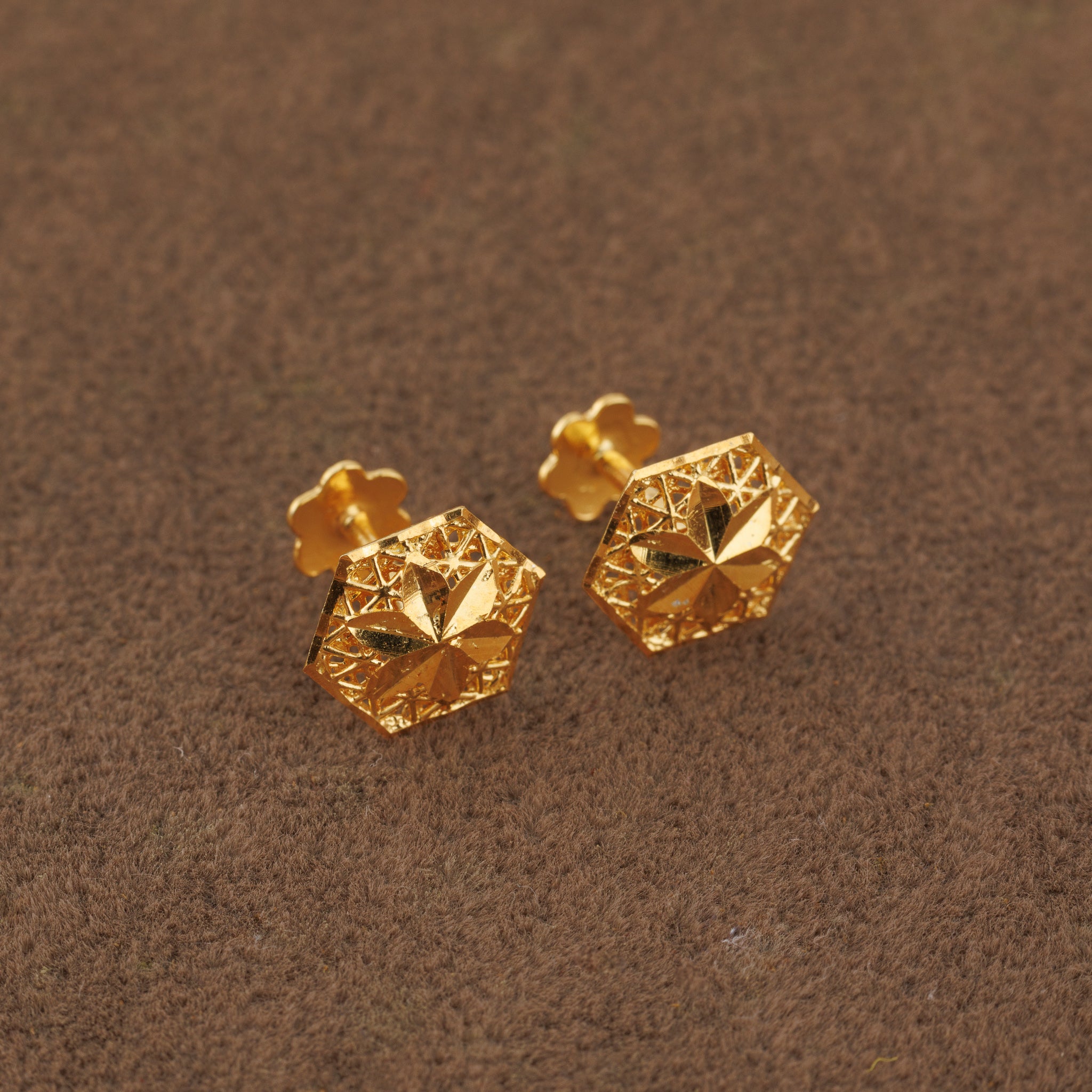Hexa Shape Tops (D2) - Silver 925 & Gold Plated
