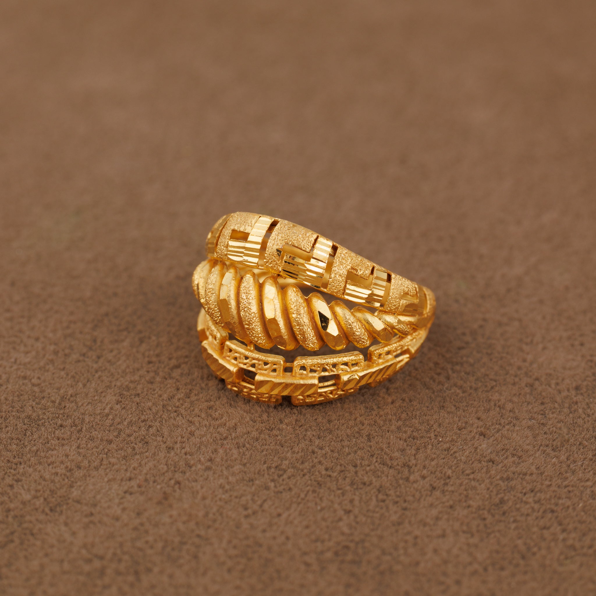3D RP Rings (D197) - Silver 925 & Gold Plated
