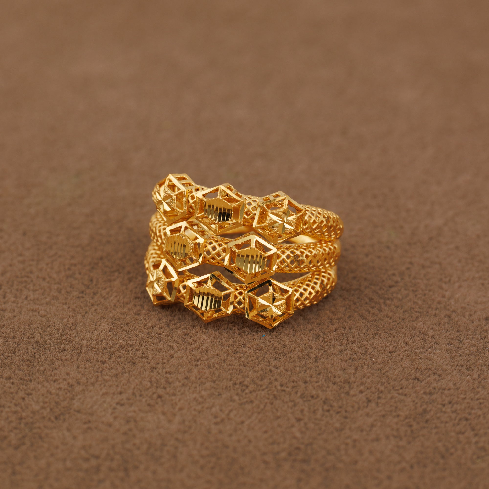 3D RP Rings (D179) - Silver 925 & Gold Plated