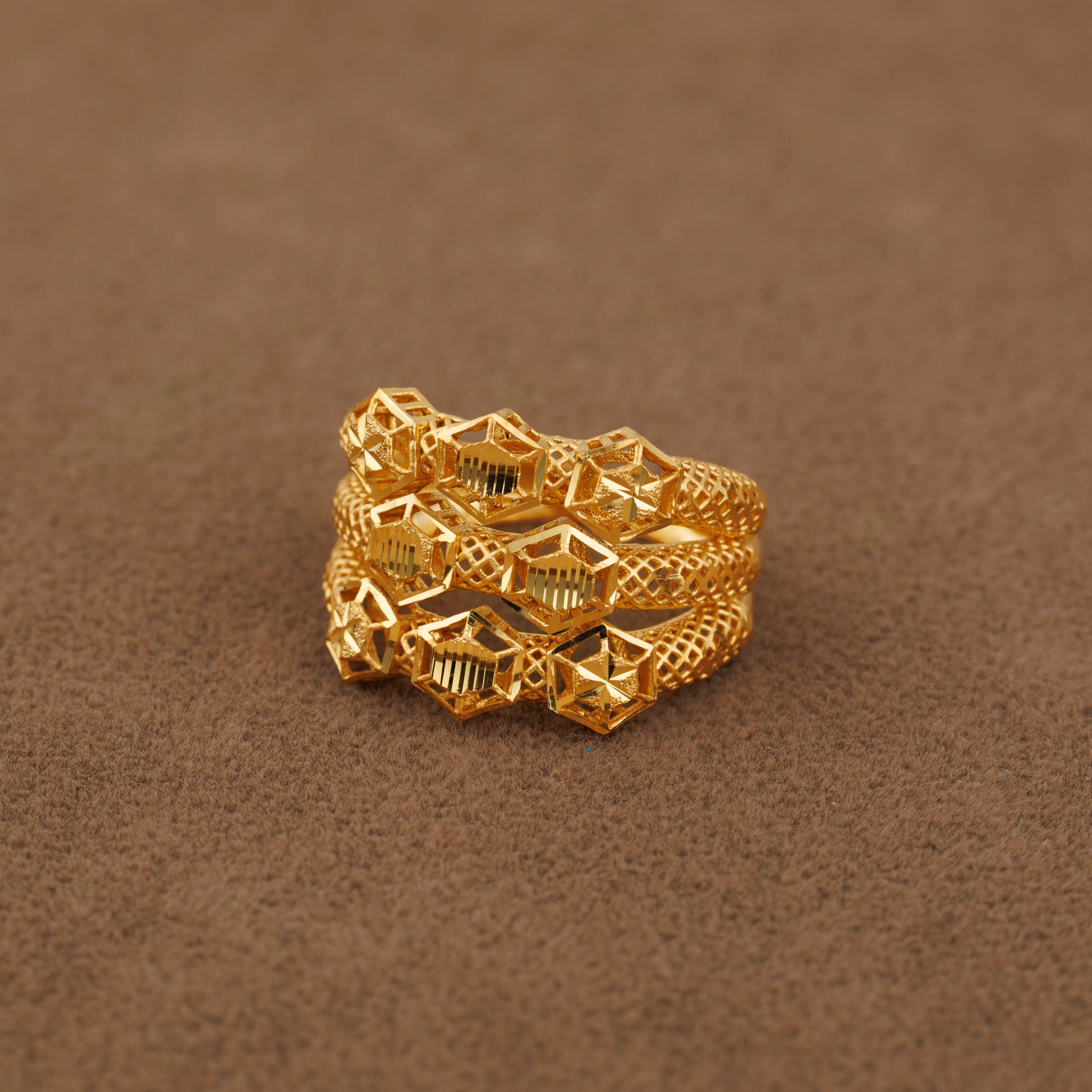 3D RP Rings (D179) - Silver 925 & Gold Plated