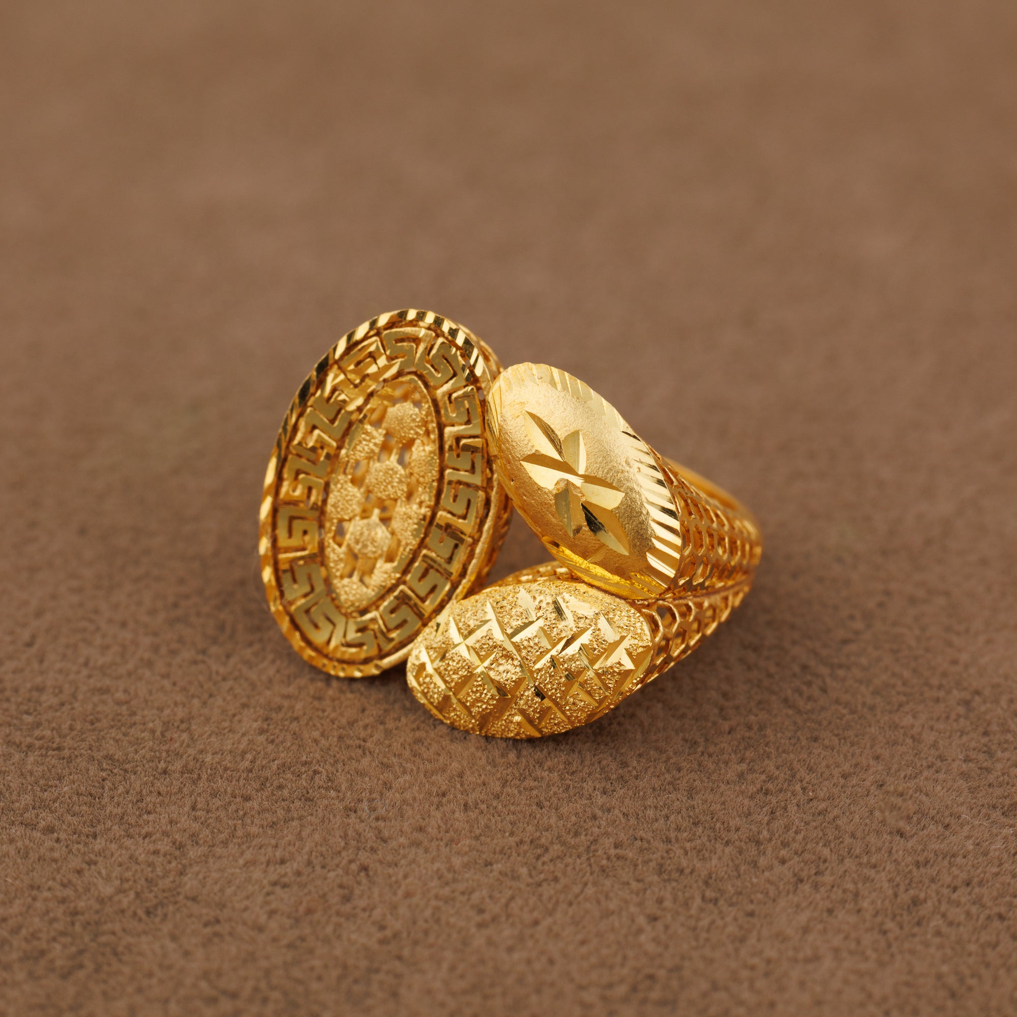 3D RP Rings (D143) - Silver 925 & Gold Plated