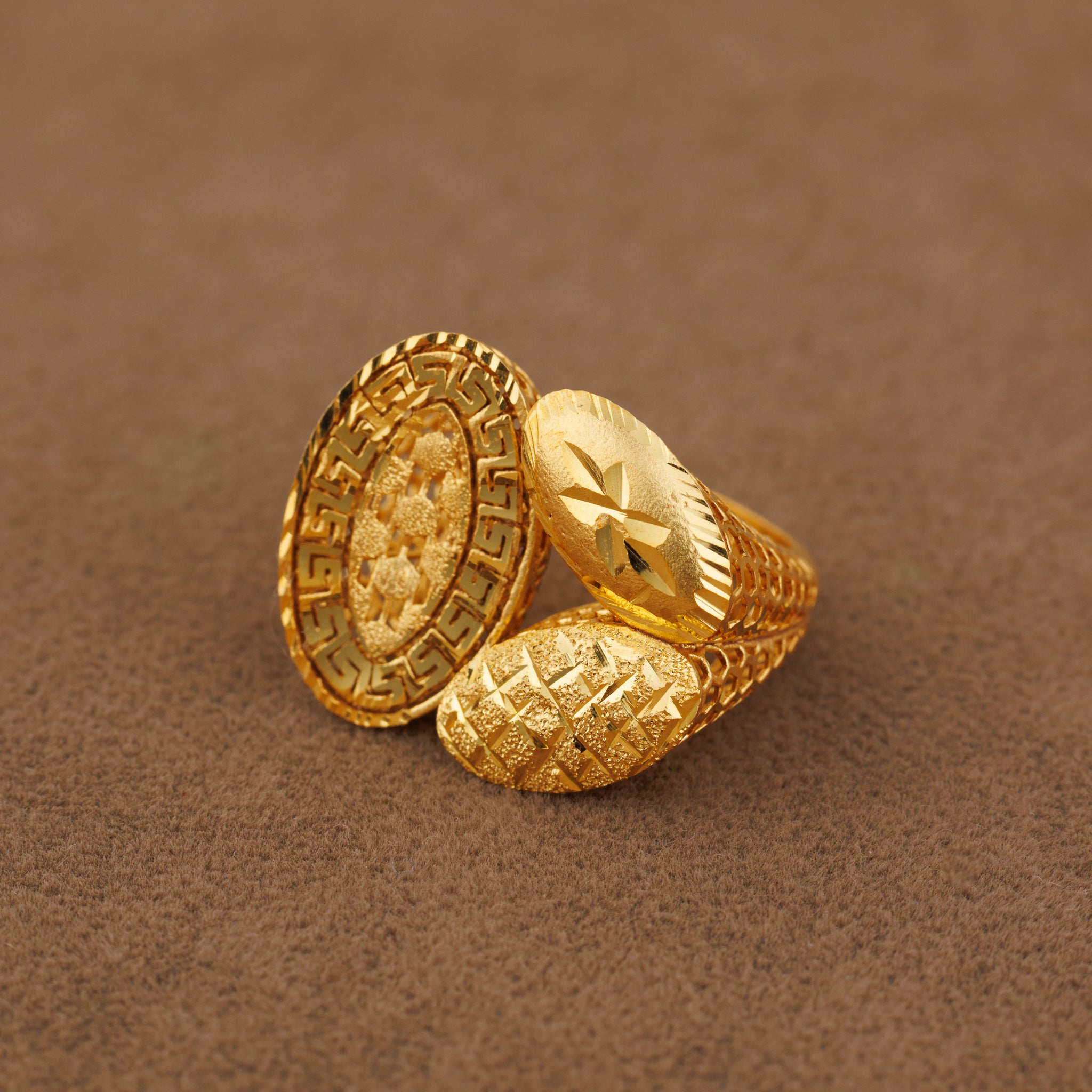 3D RP Rings (D143) - Silver 925 & Gold Plated