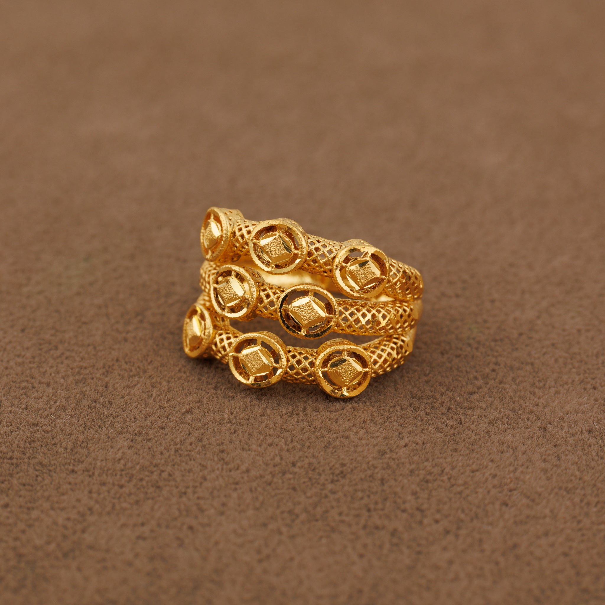 3D RP Rings (D145) - Silver 925 & Gold Plated