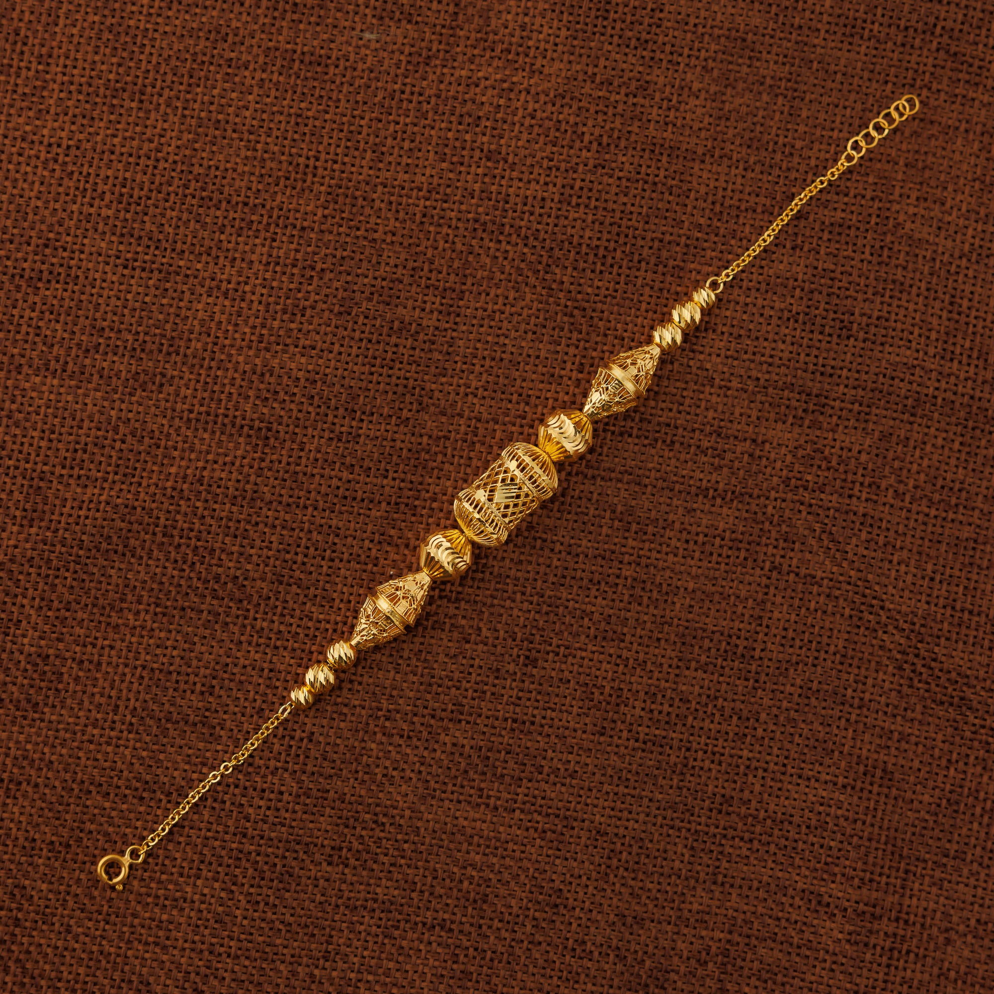 RP Beads & Ball Bracelet (D59) - Silver 925 & Gold Plated