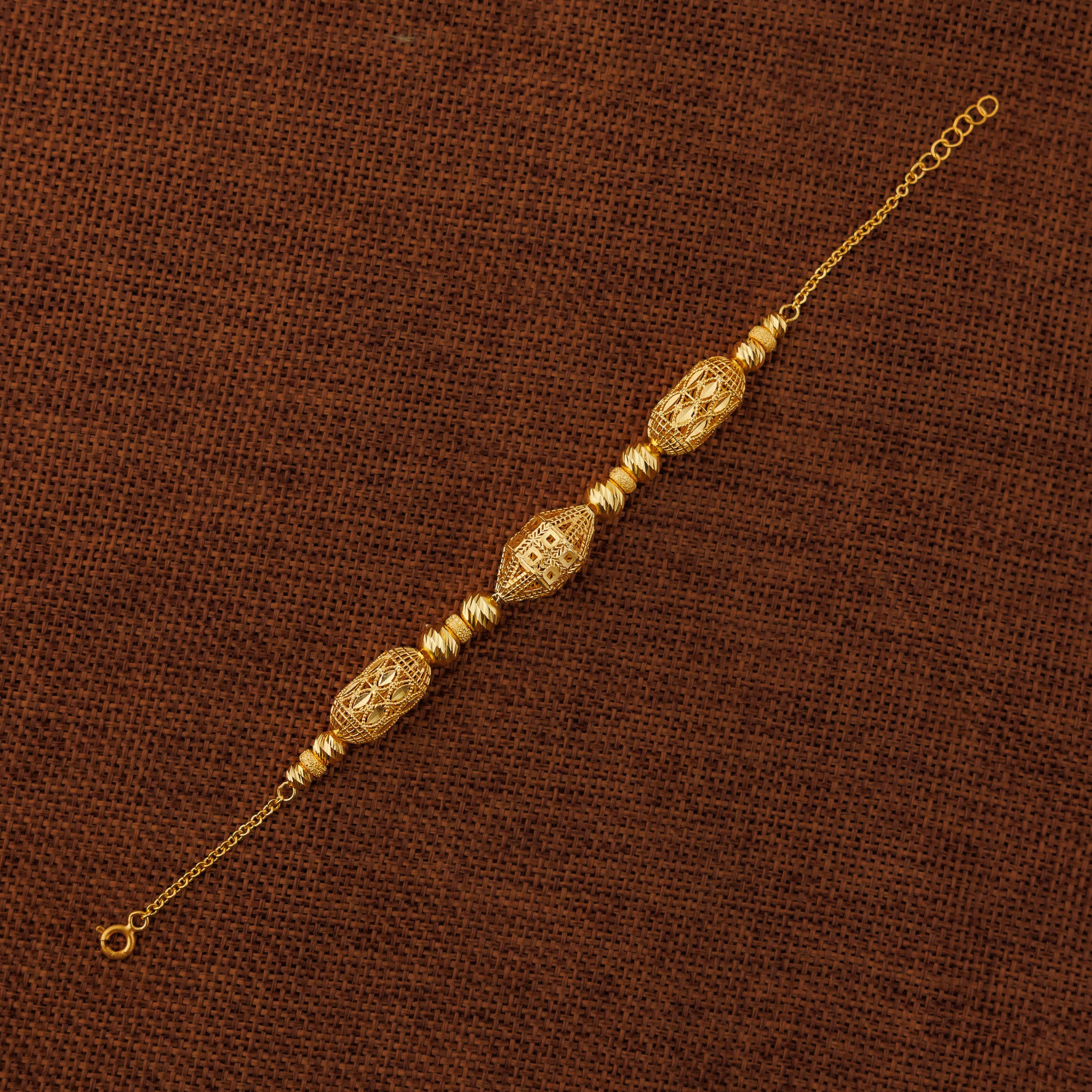 RP Beads & Ball Bracelet (D57) - Silver 925 & Gold Plated