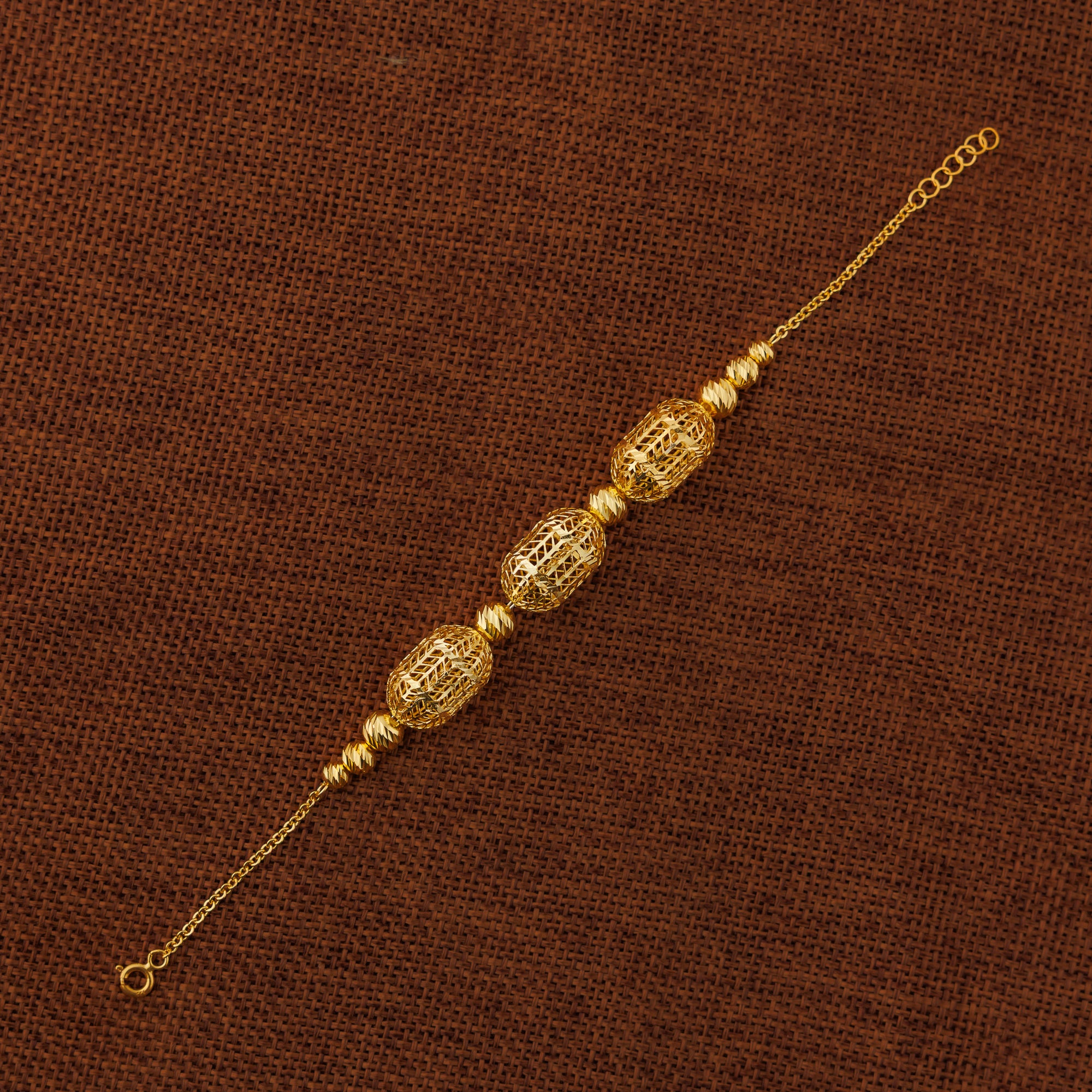 RP Beads & Ball Bracelet (D70) - Silver 925 & Gold Plated