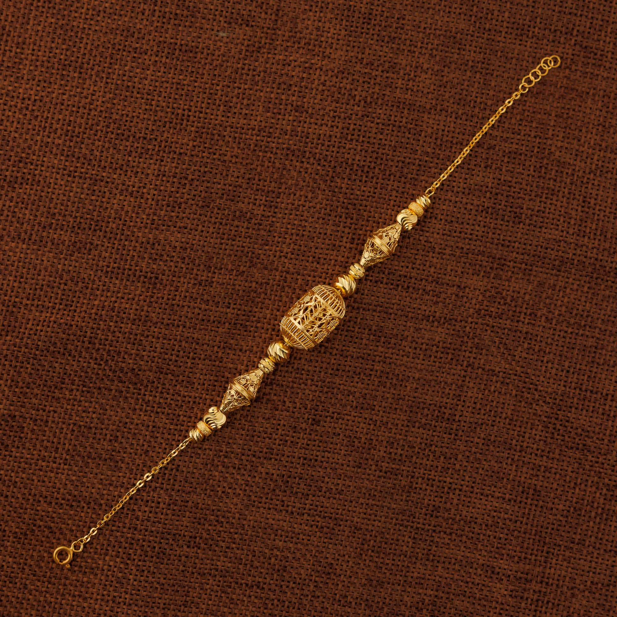 RP Beads & Ball Bracelet (D69) - Silver 925 & Gold Plated