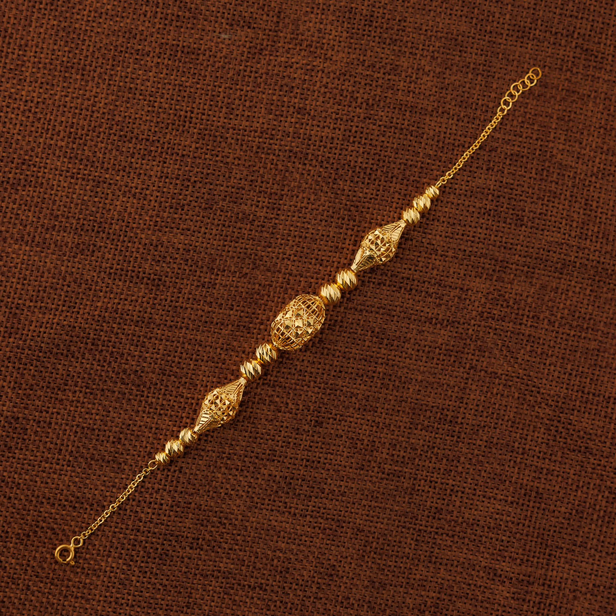 RP Beads & Ball Bracelet (D68) - Silver 925 & Gold Plated