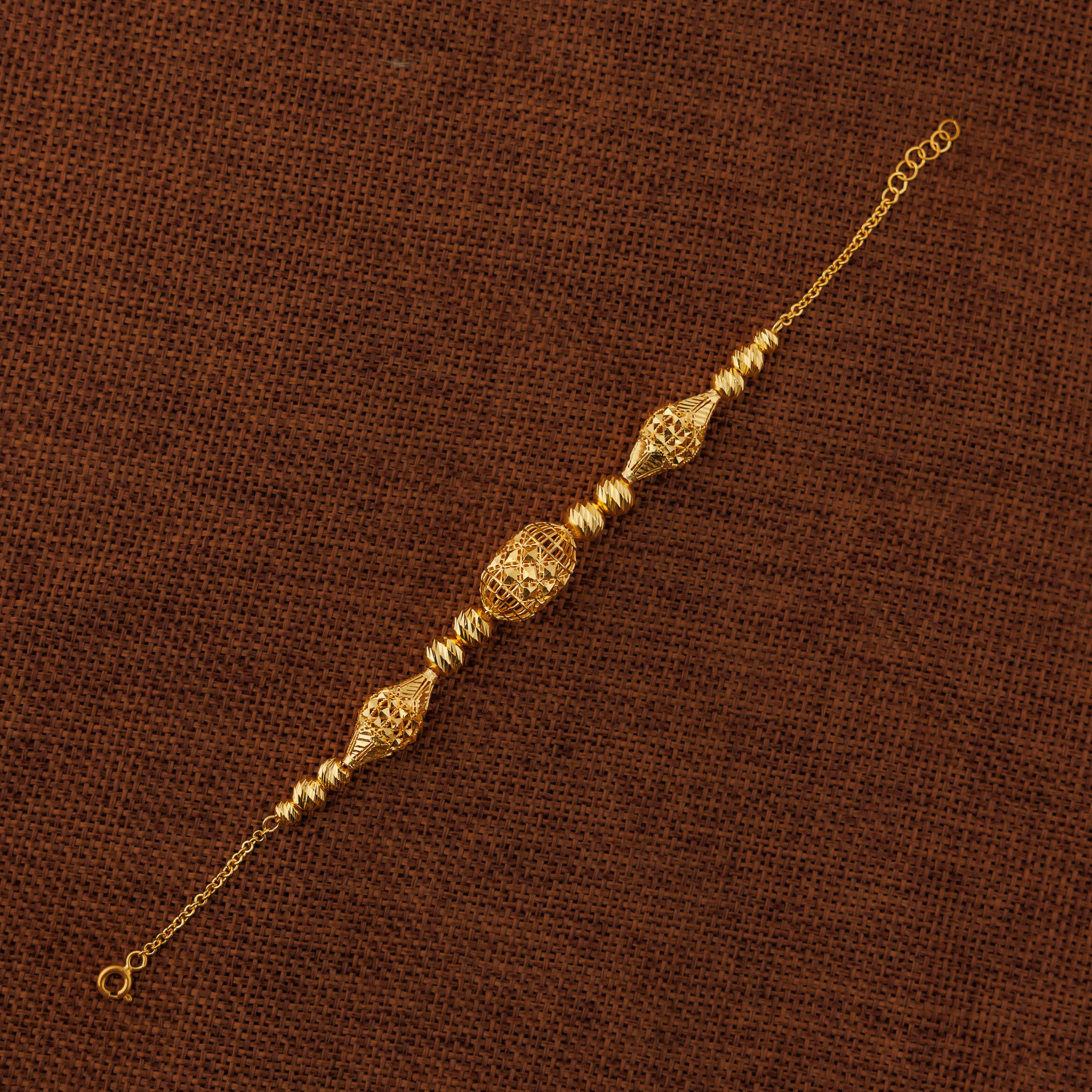 RP Beads & Ball Bracelet (D68) - Silver 925 & Gold Plated