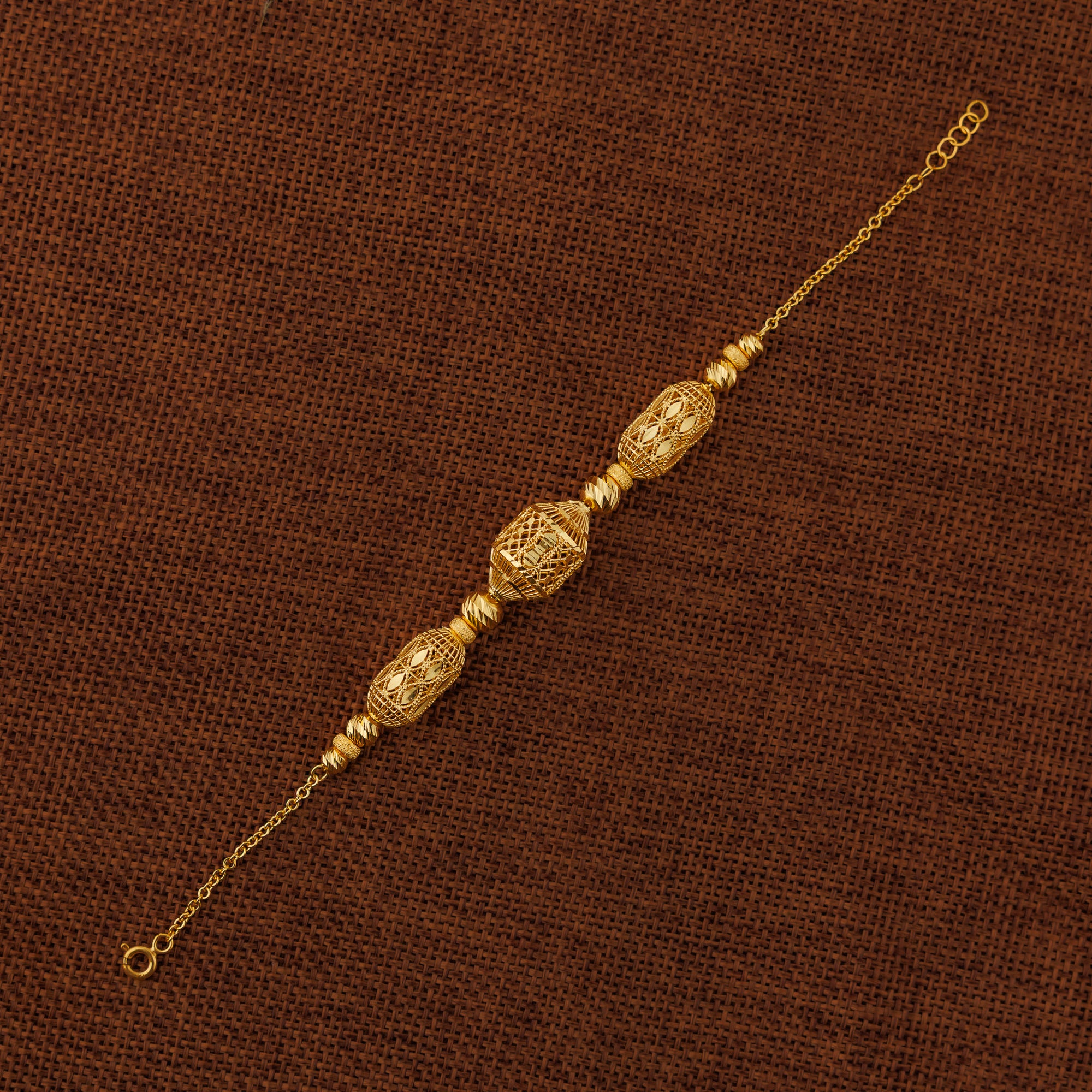 RP Beads & Ball Bracelet (D64) - Silver 925 & Gold Plated