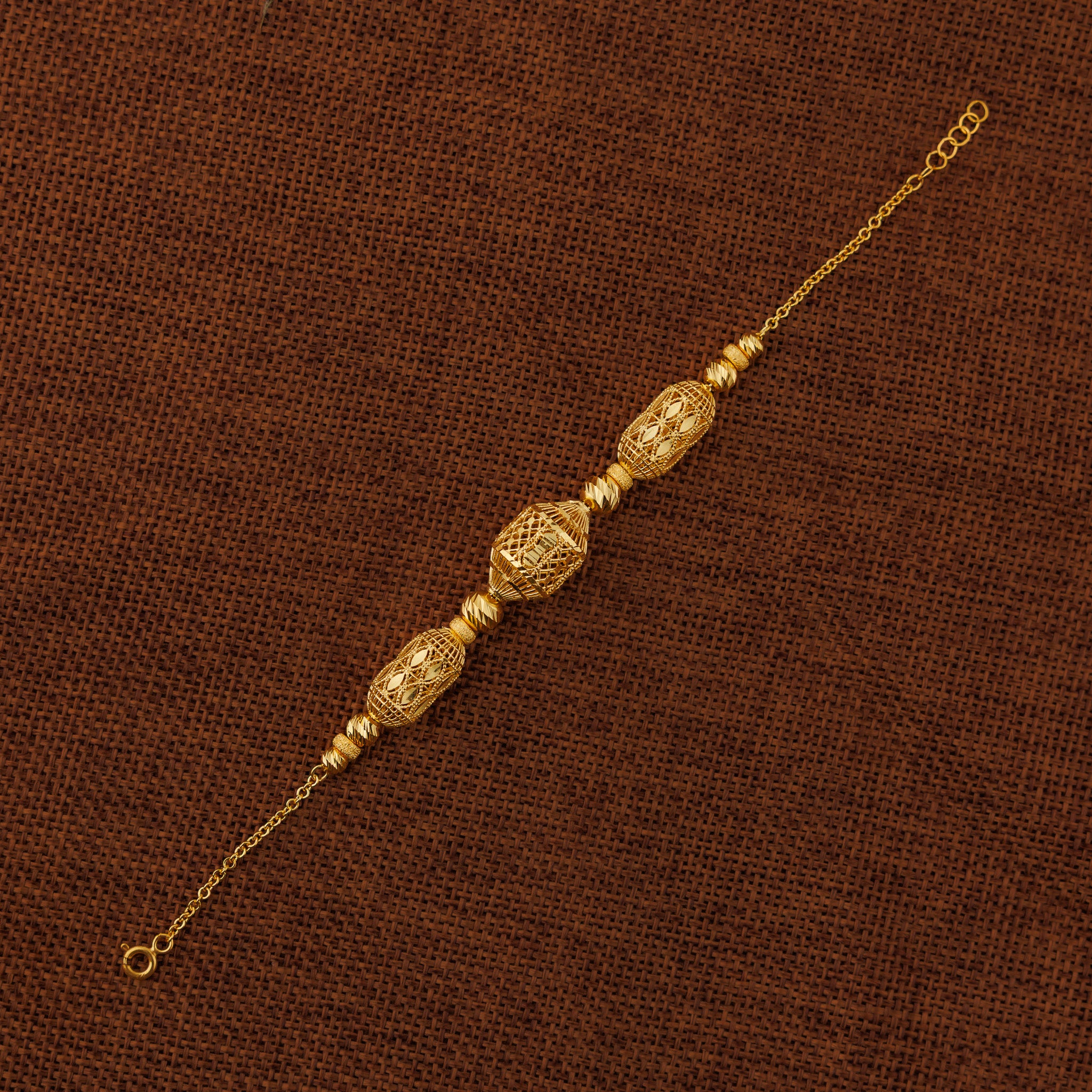 RP Beads & Ball Bracelet (D64) - Silver 925 & Gold Plated