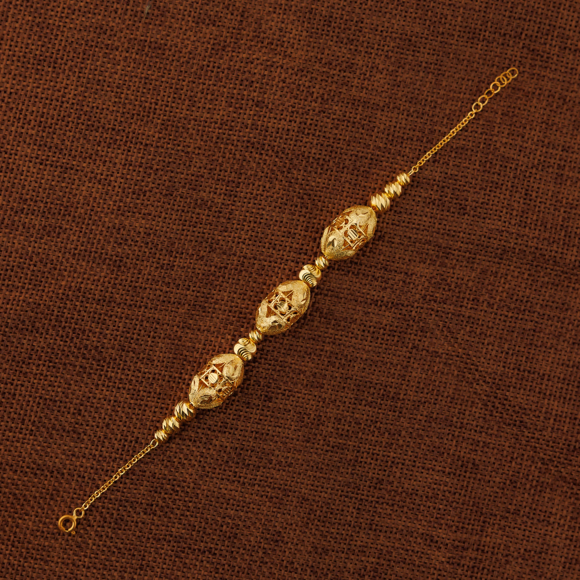 RP Beads & Ball Bracelet (D61) - Silver 925 & Gold Plated