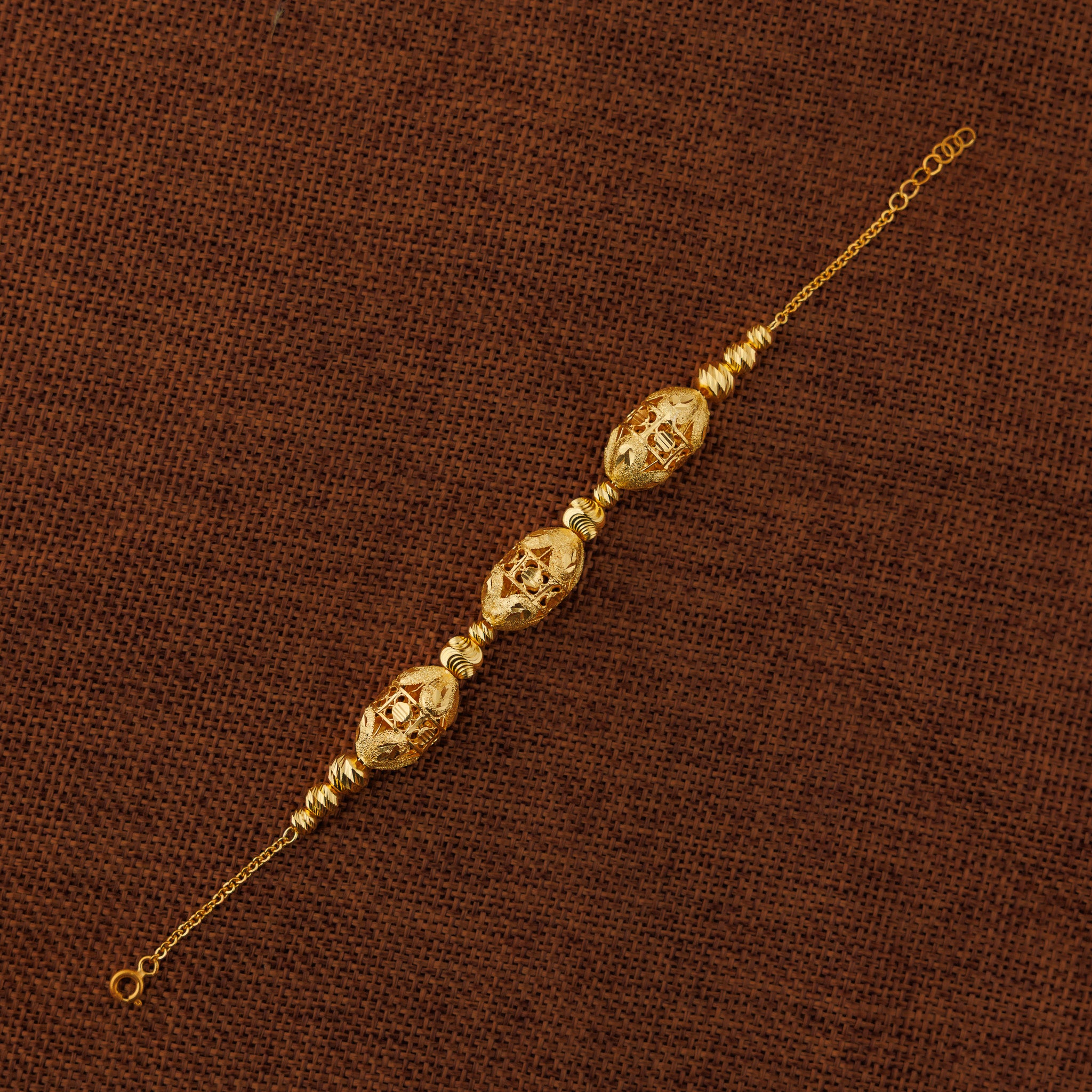 RP Beads & Ball Bracelet (D61) - Silver 925 & Gold Plated
