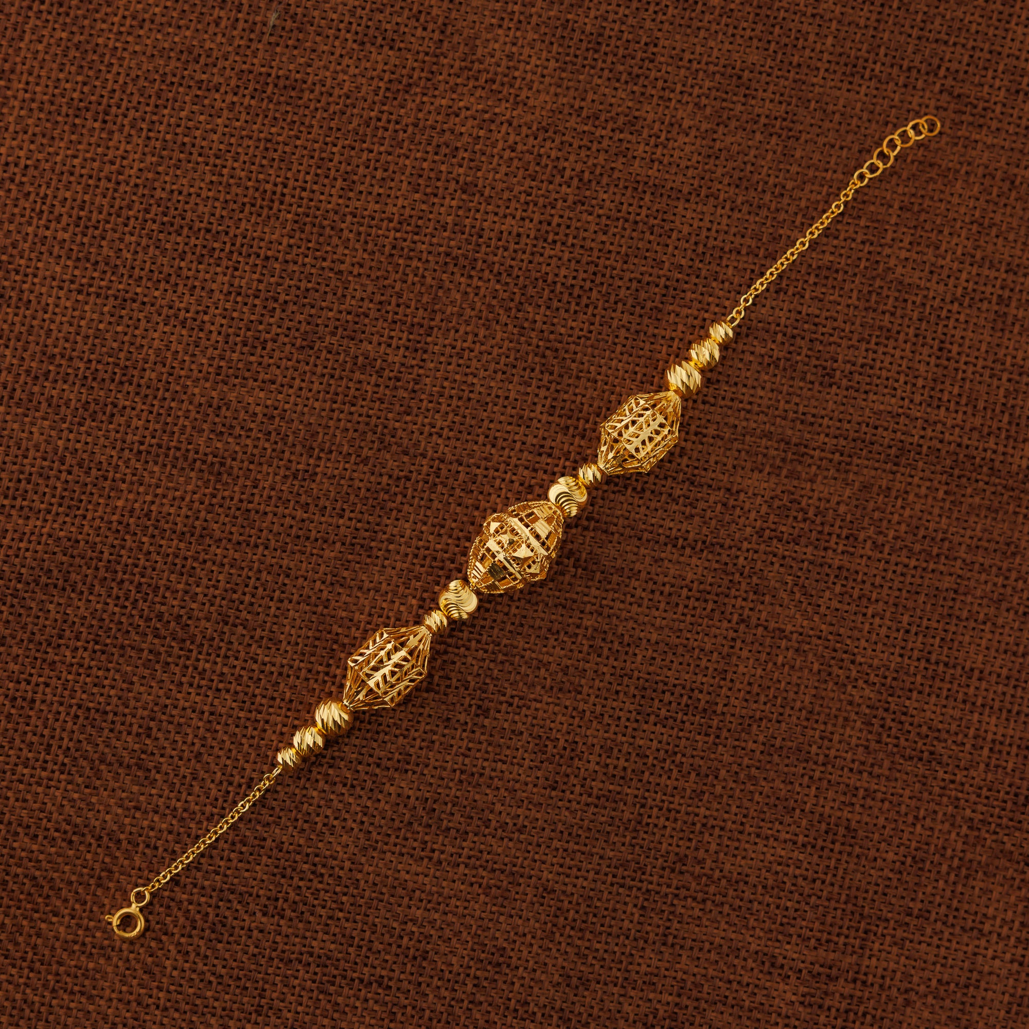 RP Beads & Ball Bracelet (D60) - Silver 925 & Gold Plated