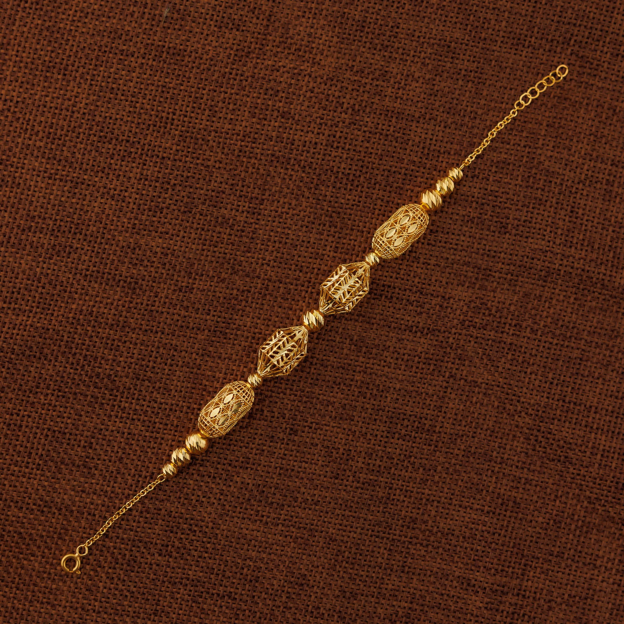 RP Beads & Ball Bracelet (D55) - Silver 925 & Gold Plated