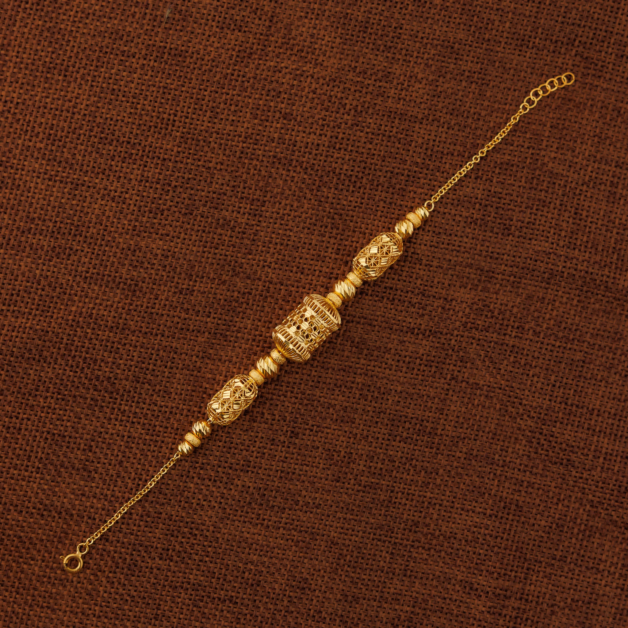 RP Beads & Ball Bracelet (D65) - Silver 925 & Gold Plated