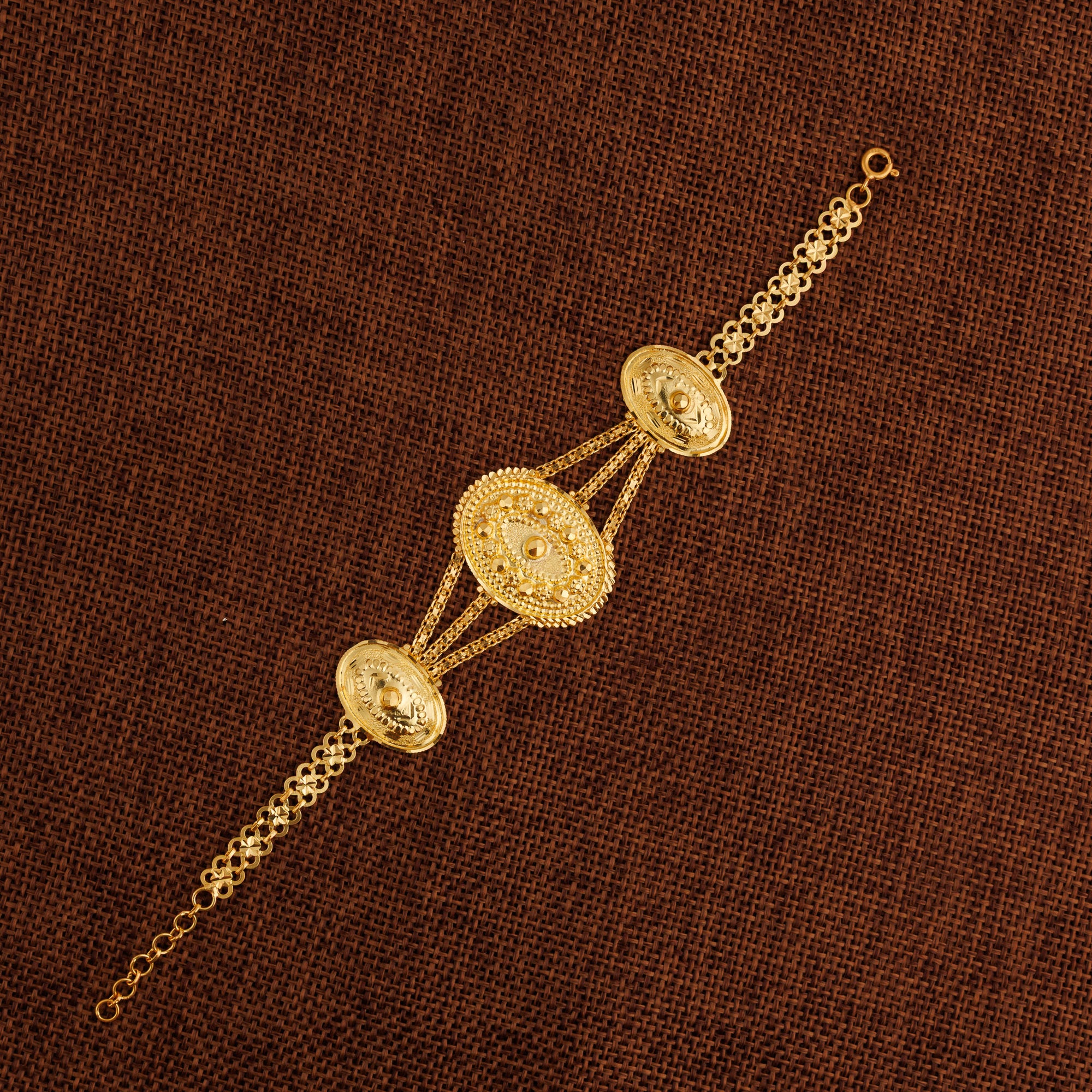 Traditional Stamp Bracelet (D6) - Silver 925 & Gold Plated
