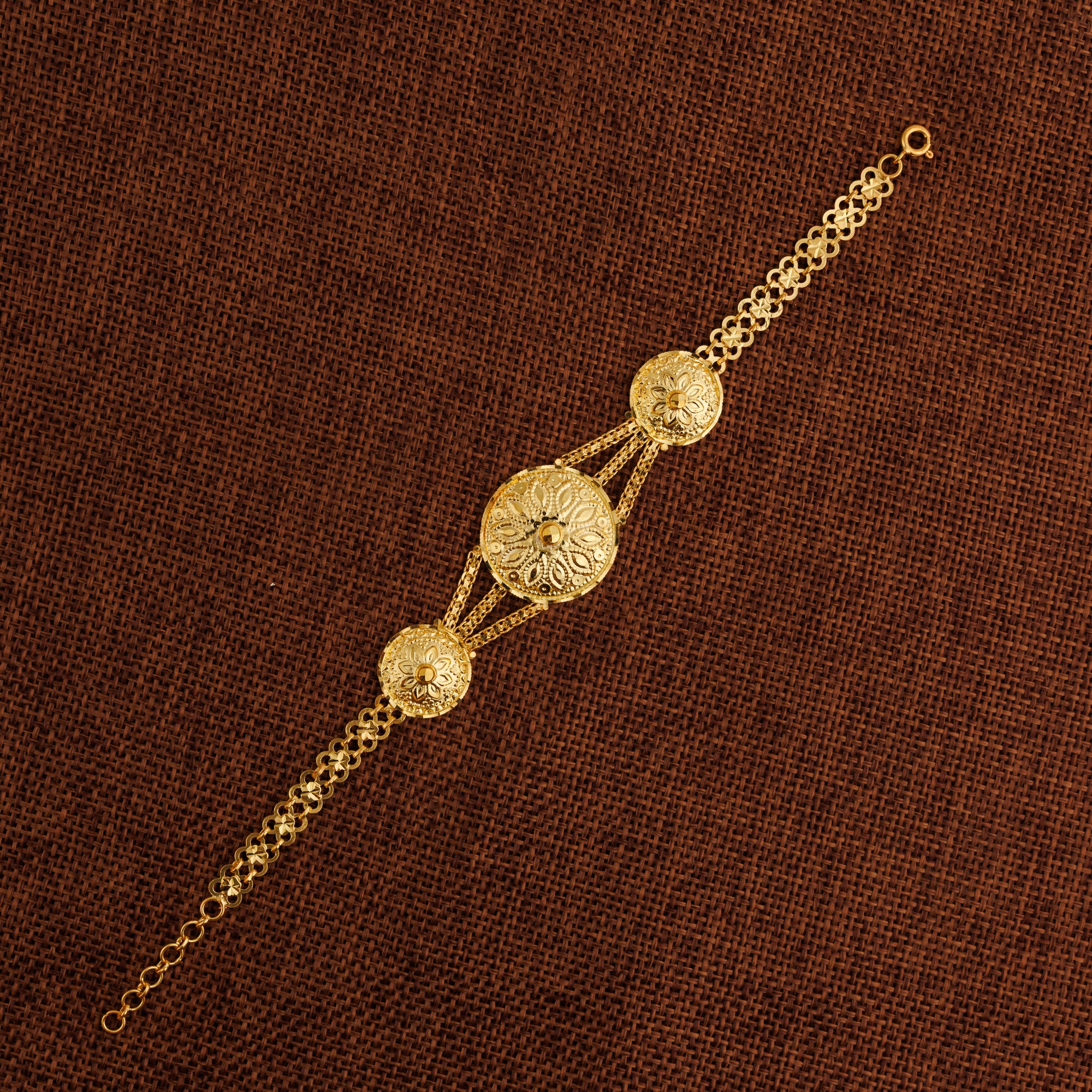 Traditional Stamp Bracelet (D10) - Silver 925 & Gold Plated