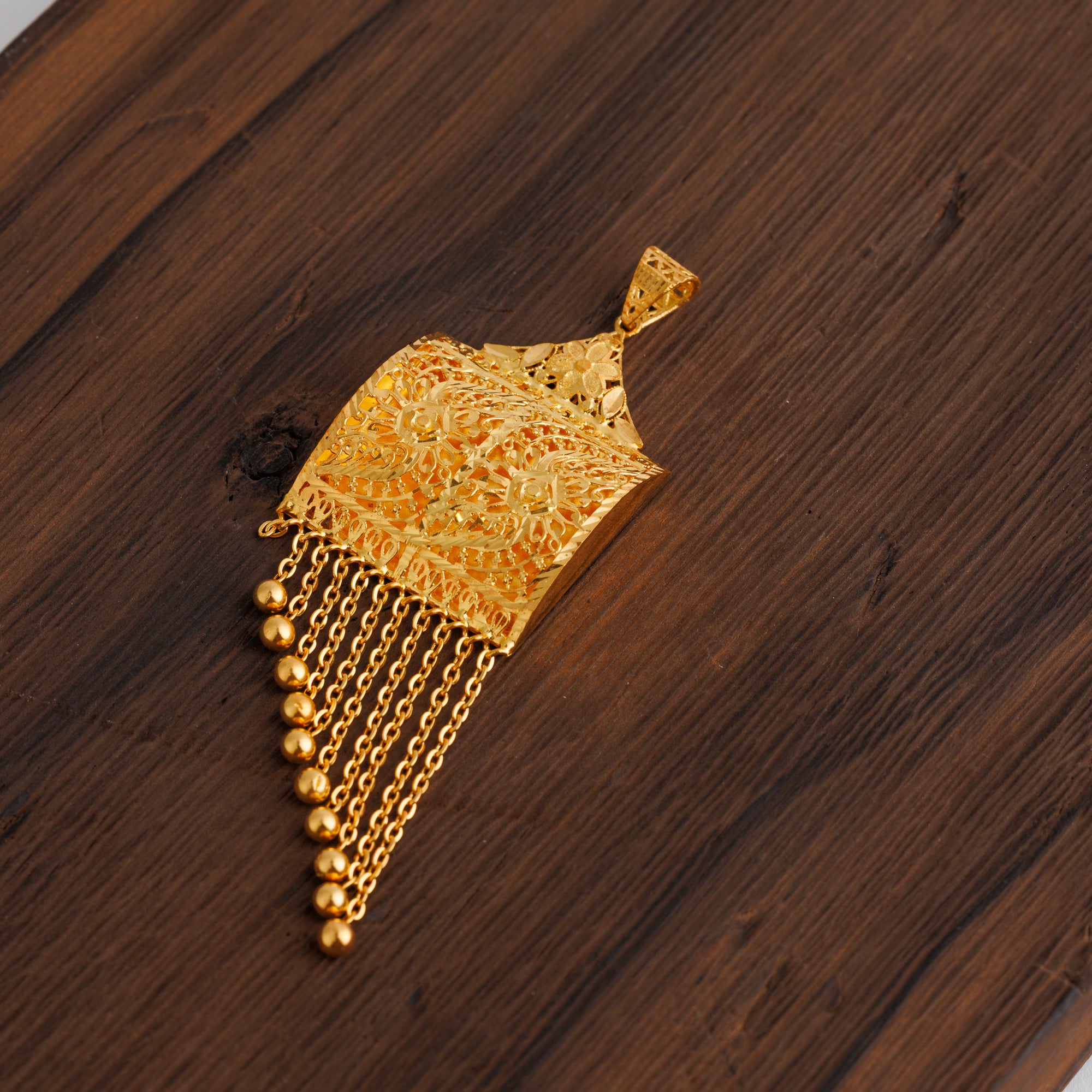 Square Casting Pendant (D17) - Silver 925 & Gold Plated