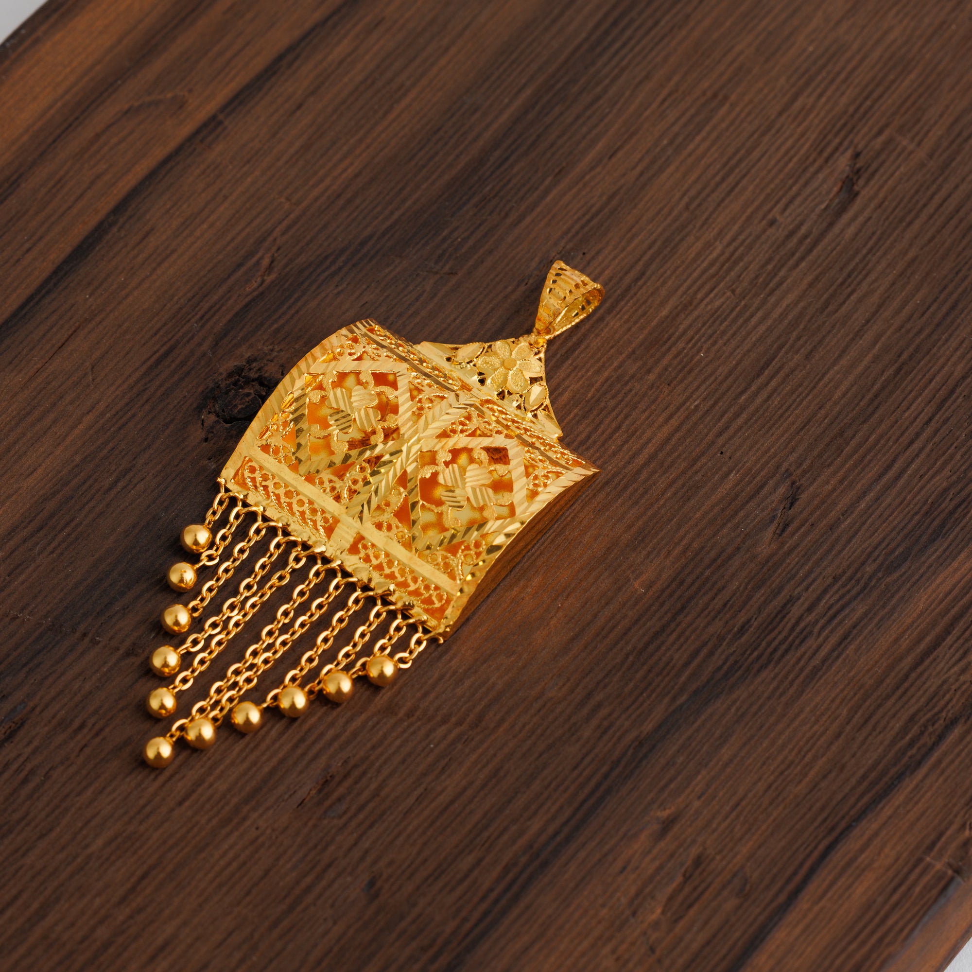 Square Casting Pendant (D21) - Silver 925 & Gold Plated