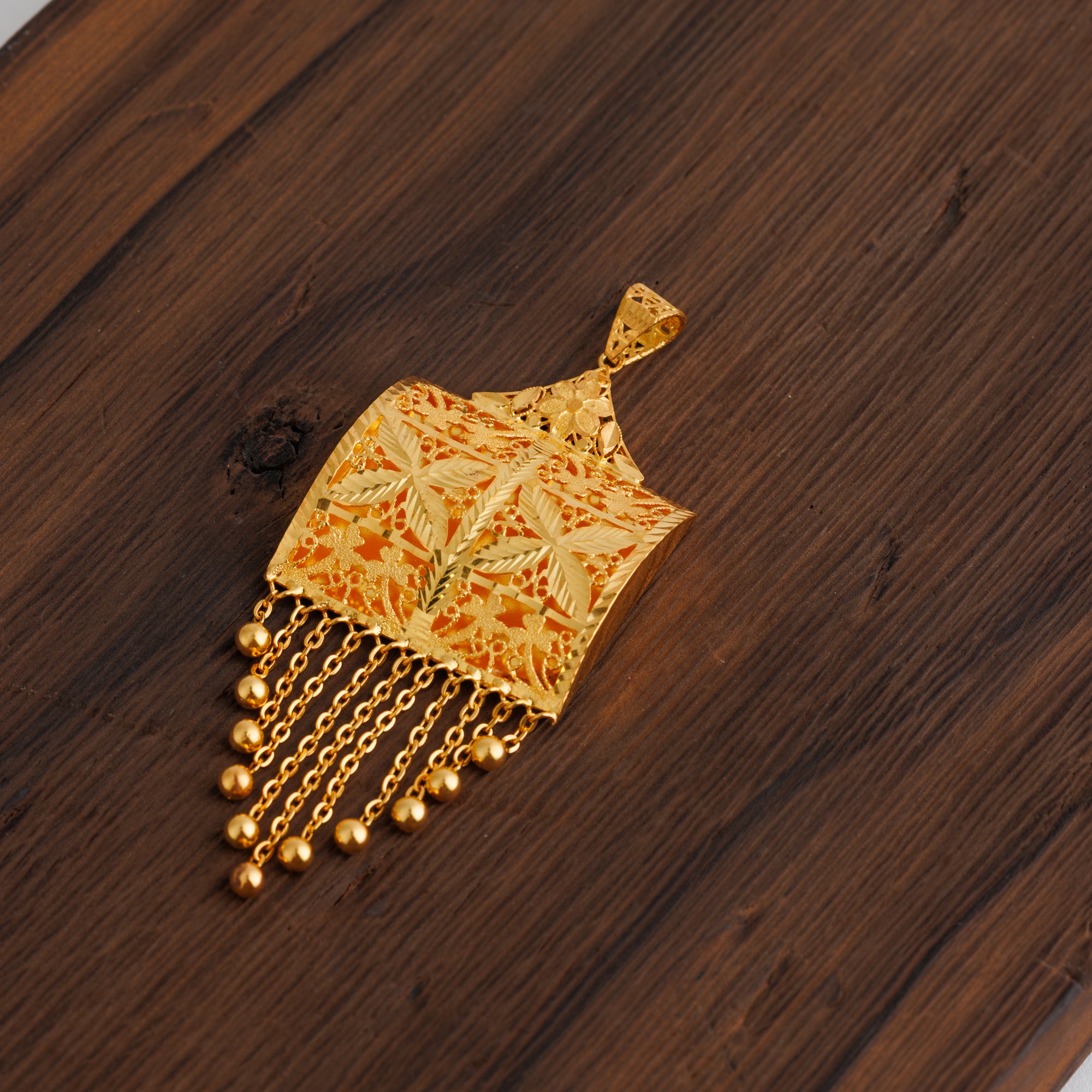 Square Casting Pendant (D23) - Silver 925 & Gold Plated