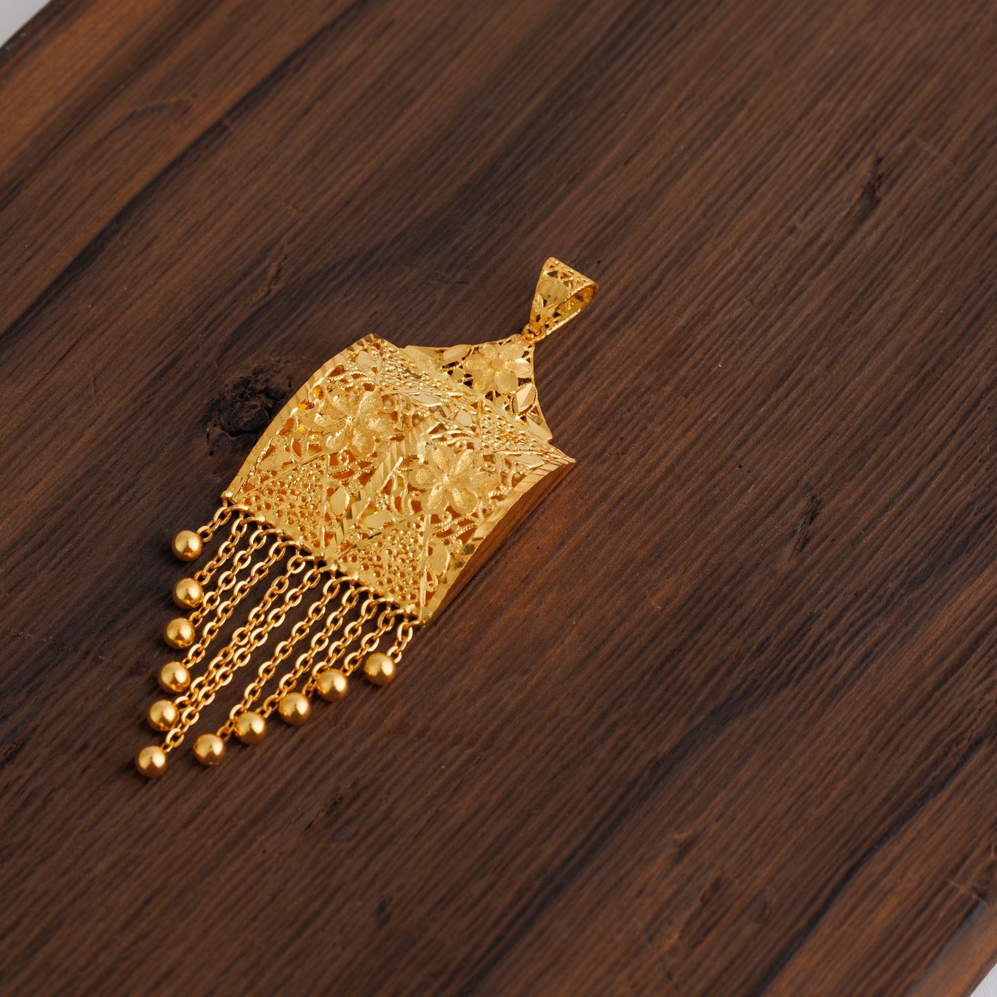 Square Casting Pendant (D20) - Silver 925 & Gold Plated