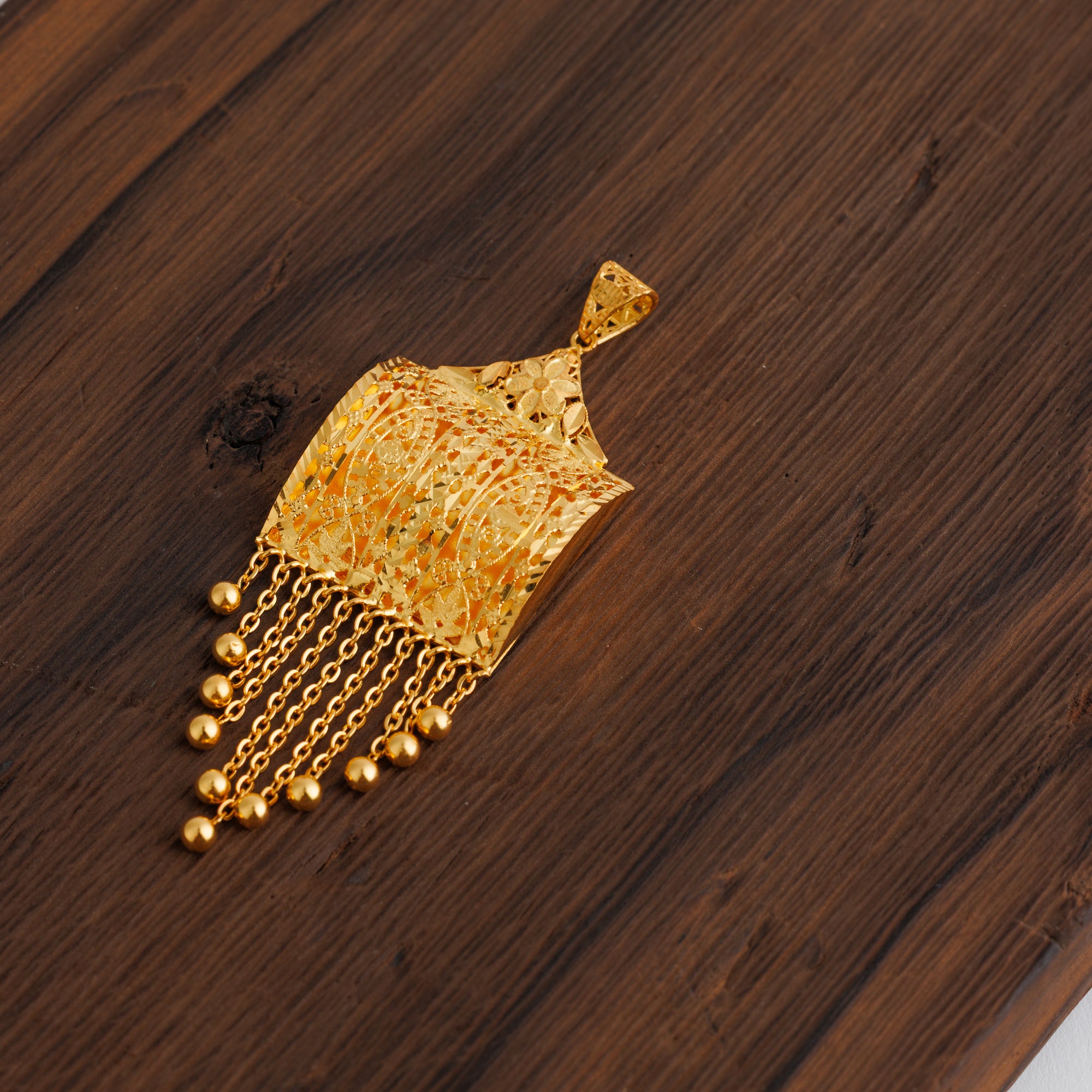 Square Casting Pendant (D16) - Silver 925 & Gold Plated
