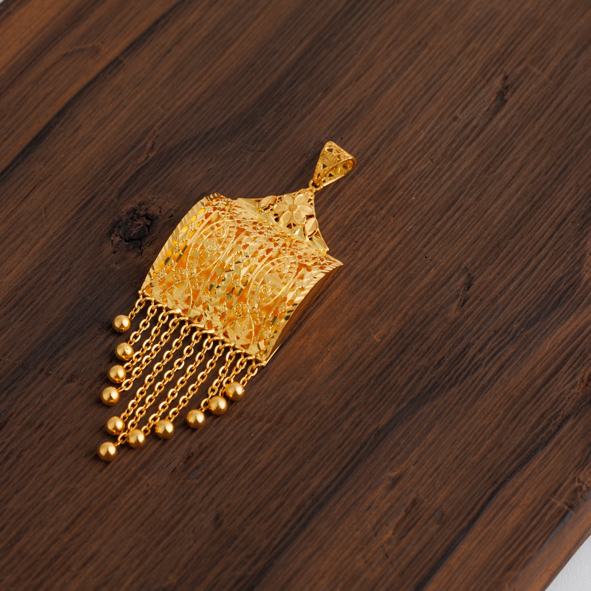 Square Casting Pendant (D16) - Silver 925 & Gold Plated