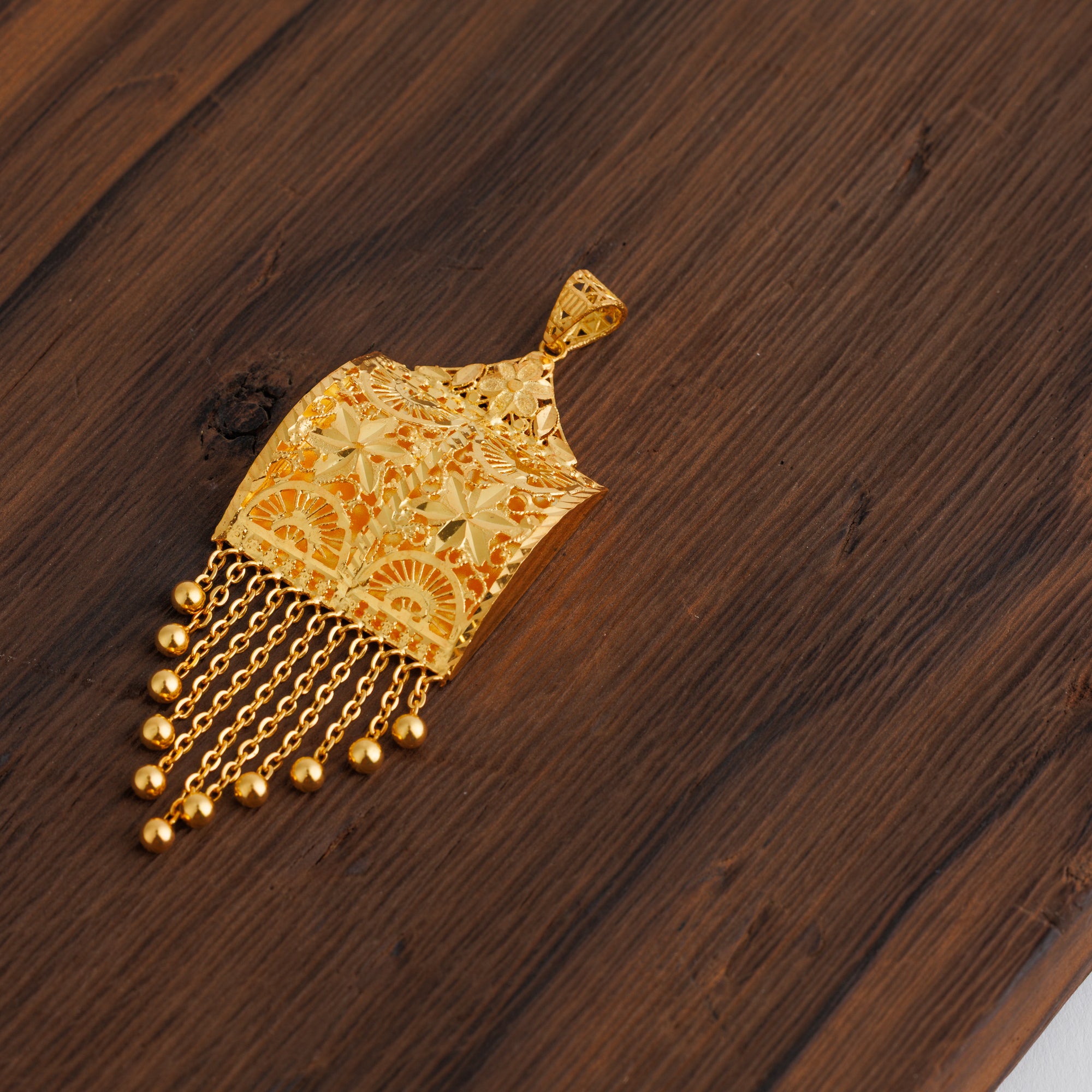 Square Casting Pendant (D19) - Silver 925 & Gold Plated