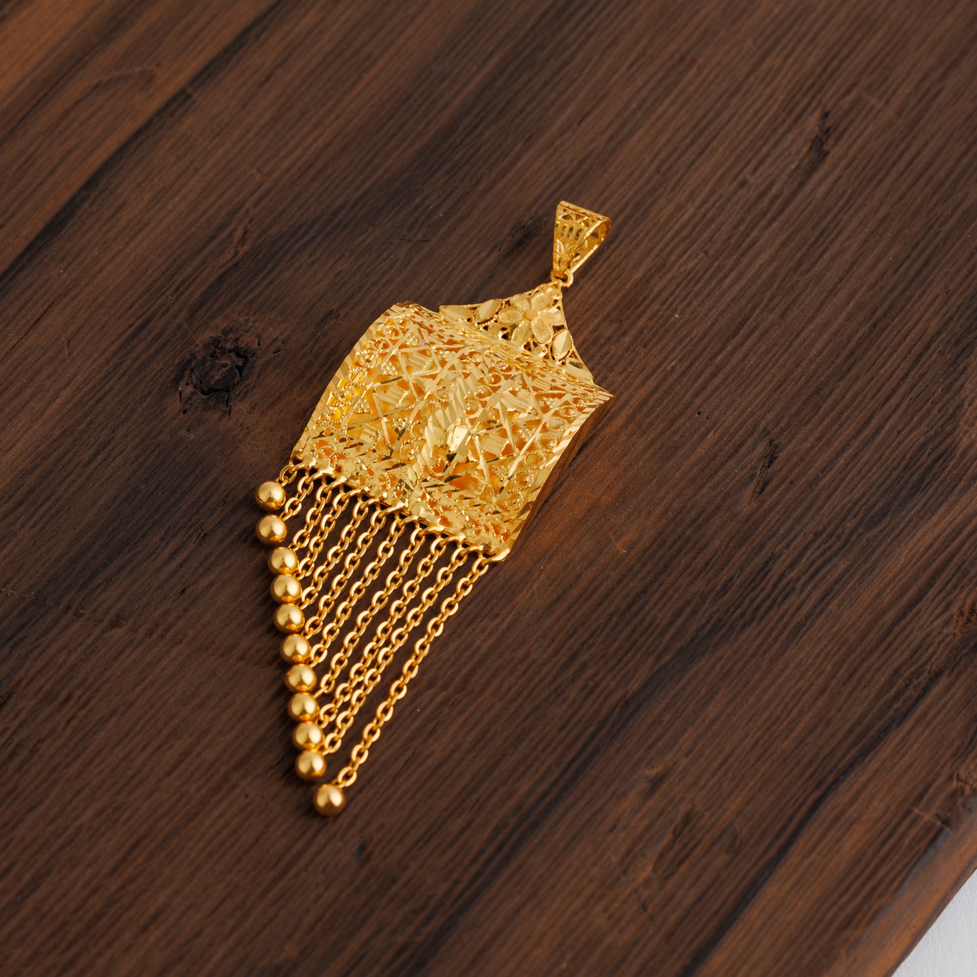 Square Casting Pendant (D18) - Silver 925 & Gold Plated
