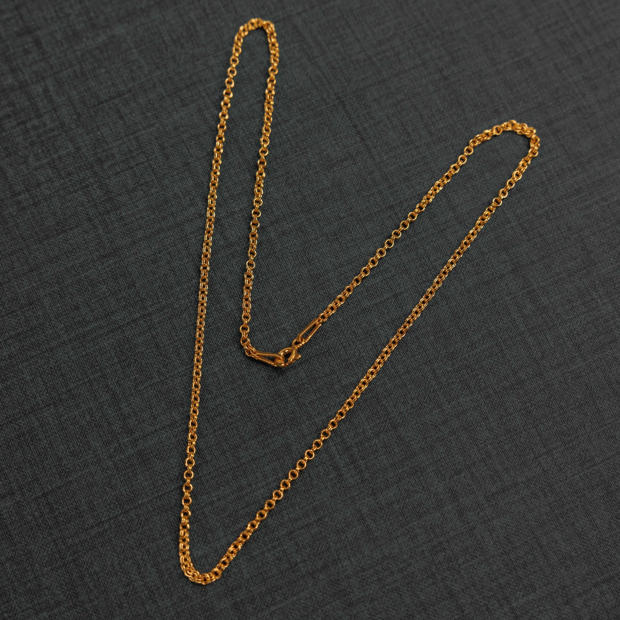 Double Round Link Chain (D1) - Silver 925 & Gold Plated