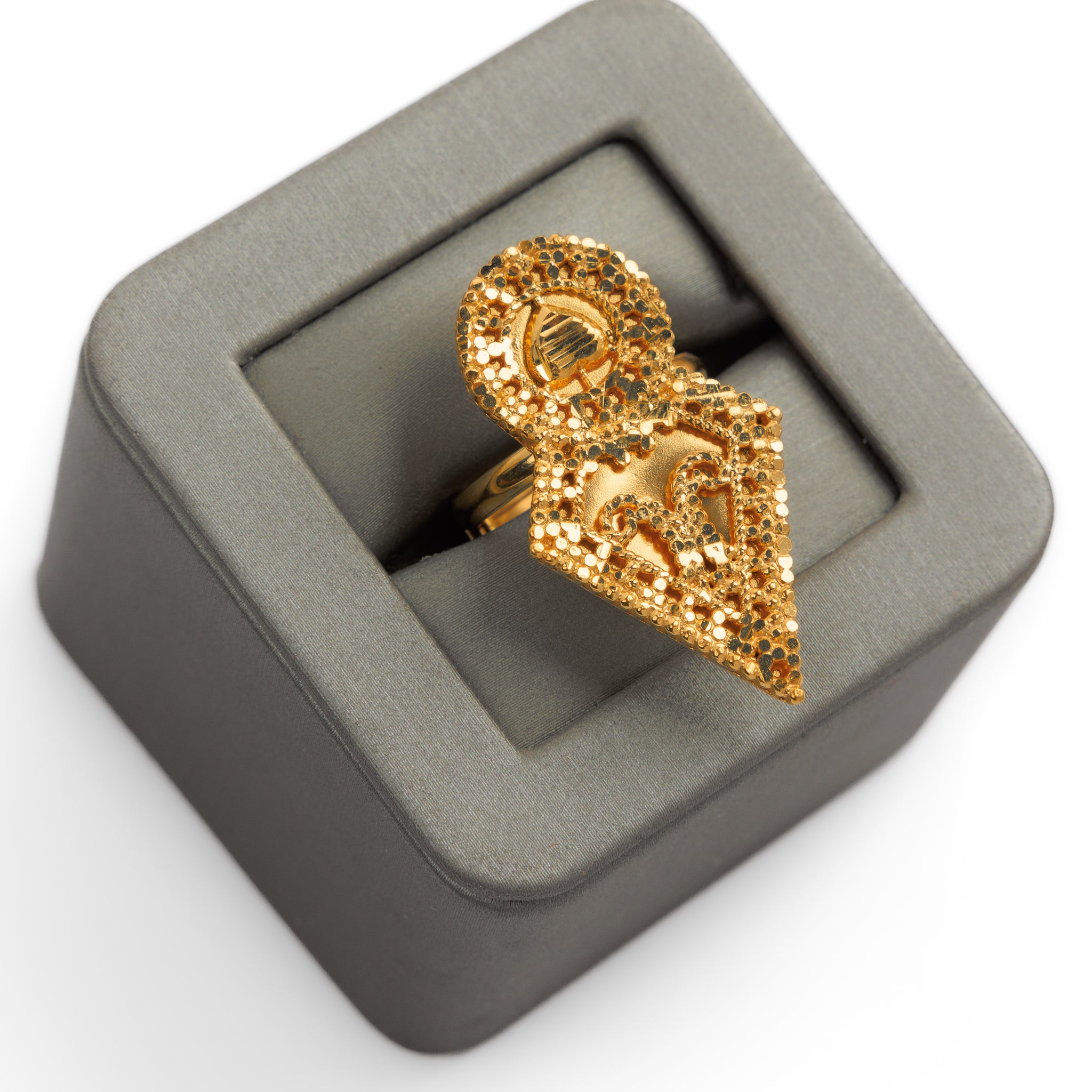 RP Shawahid Ring (D4) - Silver 925 و Gold Plated