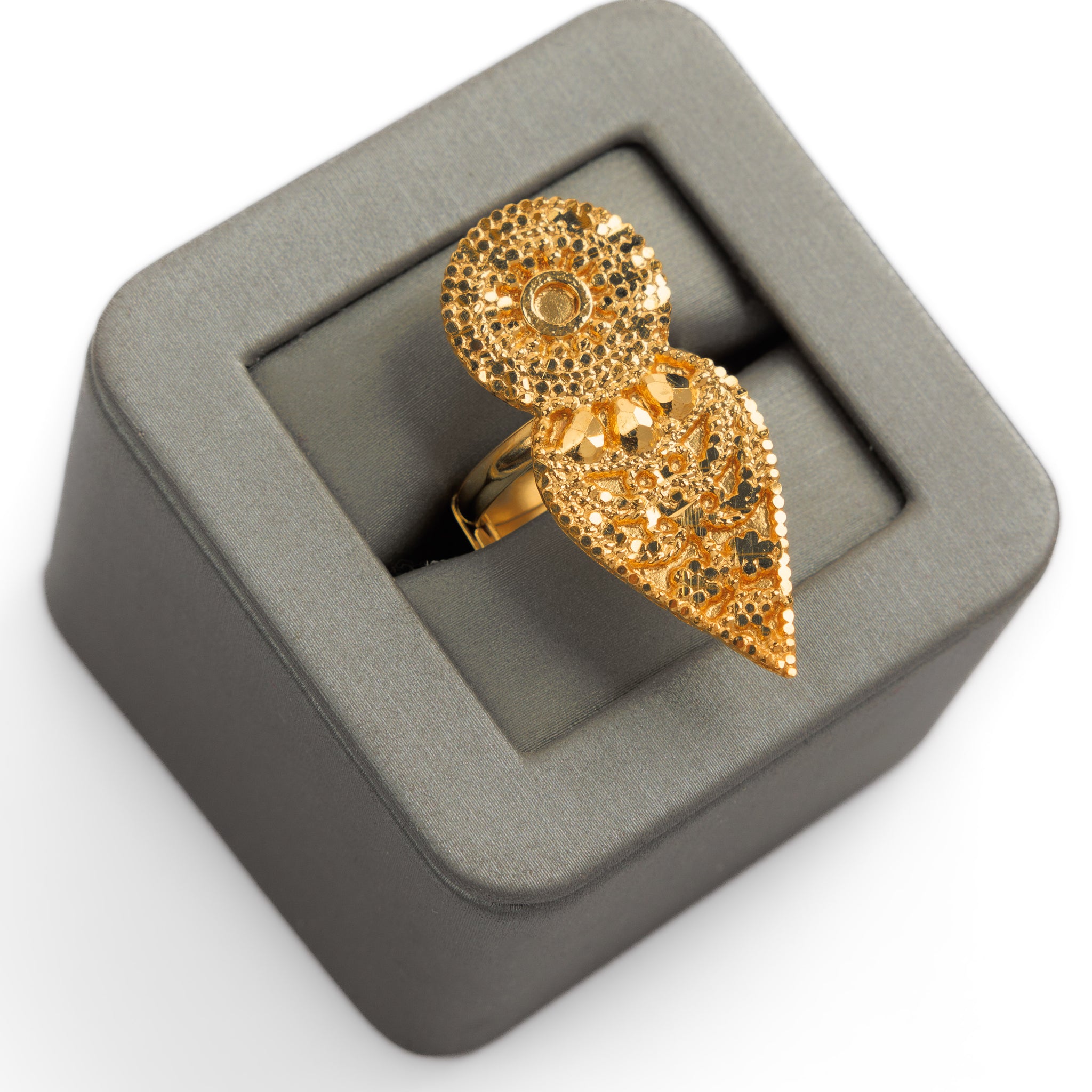 RP Shawahid Ring (D6) - Silver 925 و Gold Plated