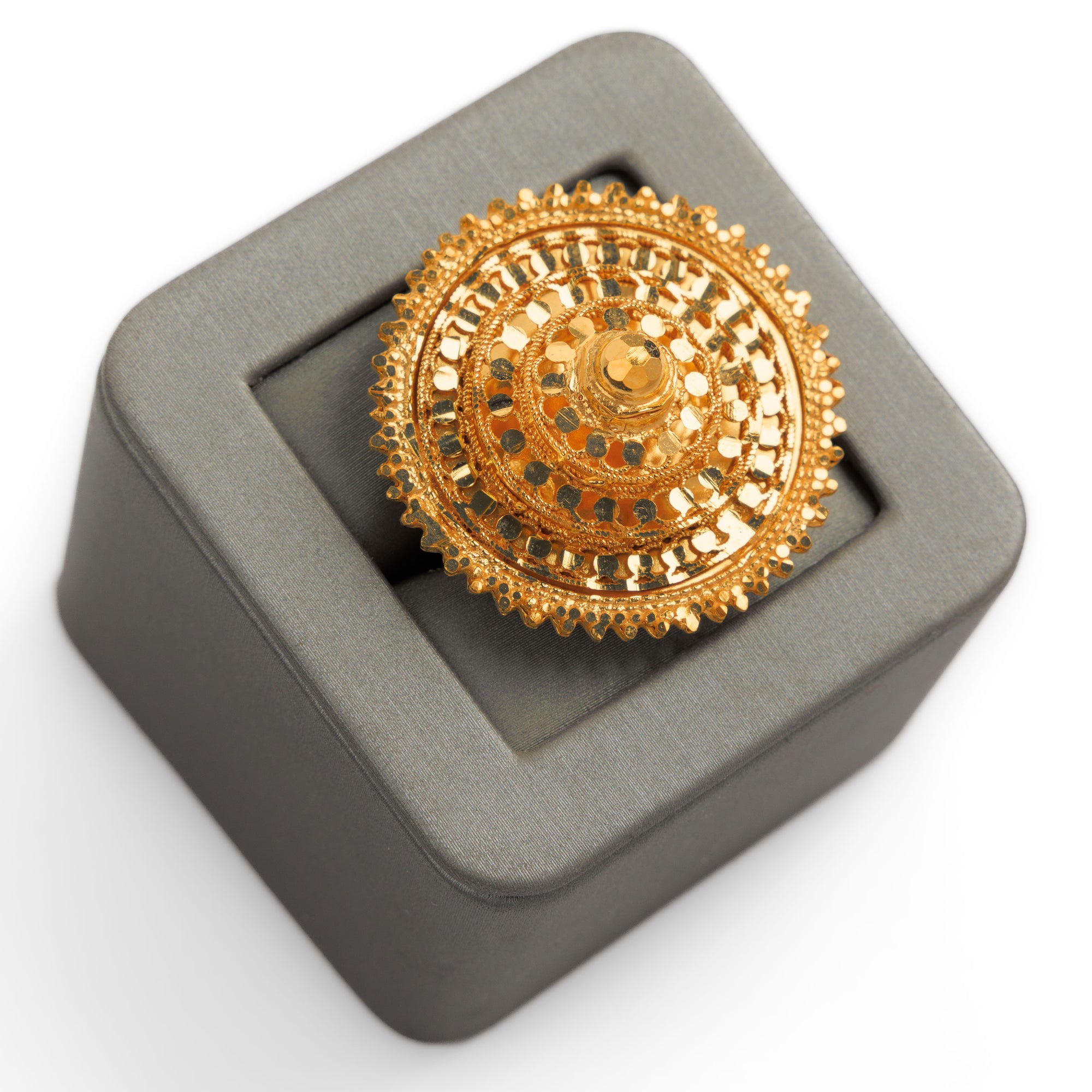 حلقة شكل الدائرة (D5) - Silver 925 و Gold Plated