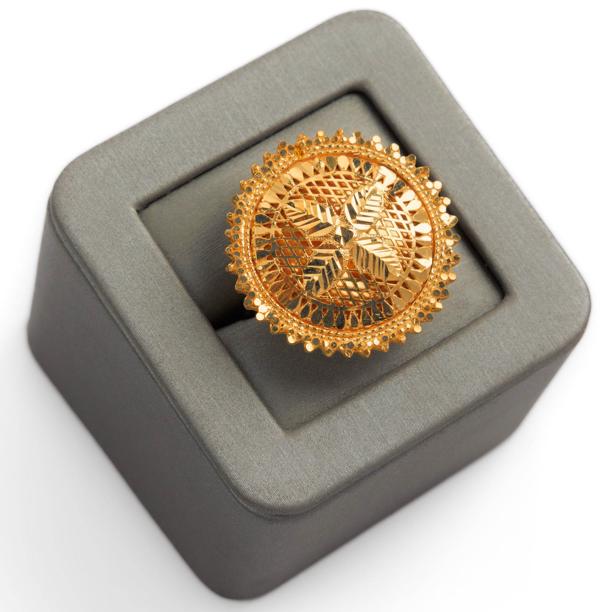 حلقة شكل الدائرة (D14) - Silver 925 و Gold Plated