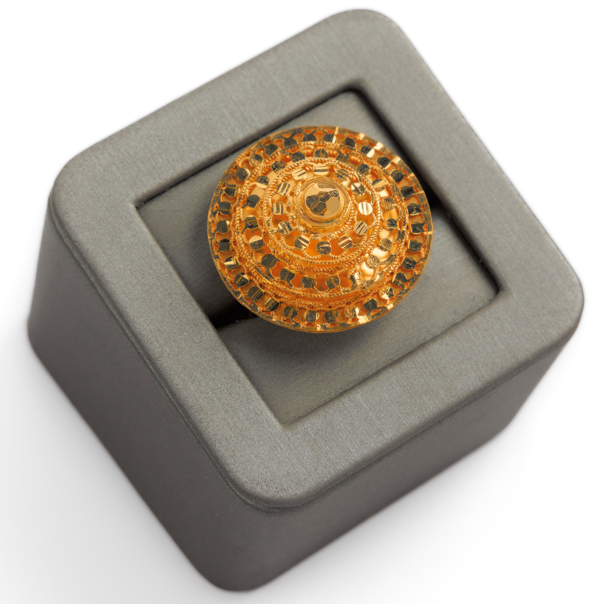 حلقة شكل الدائرة (D1) - Silver 925 و Gold Plated