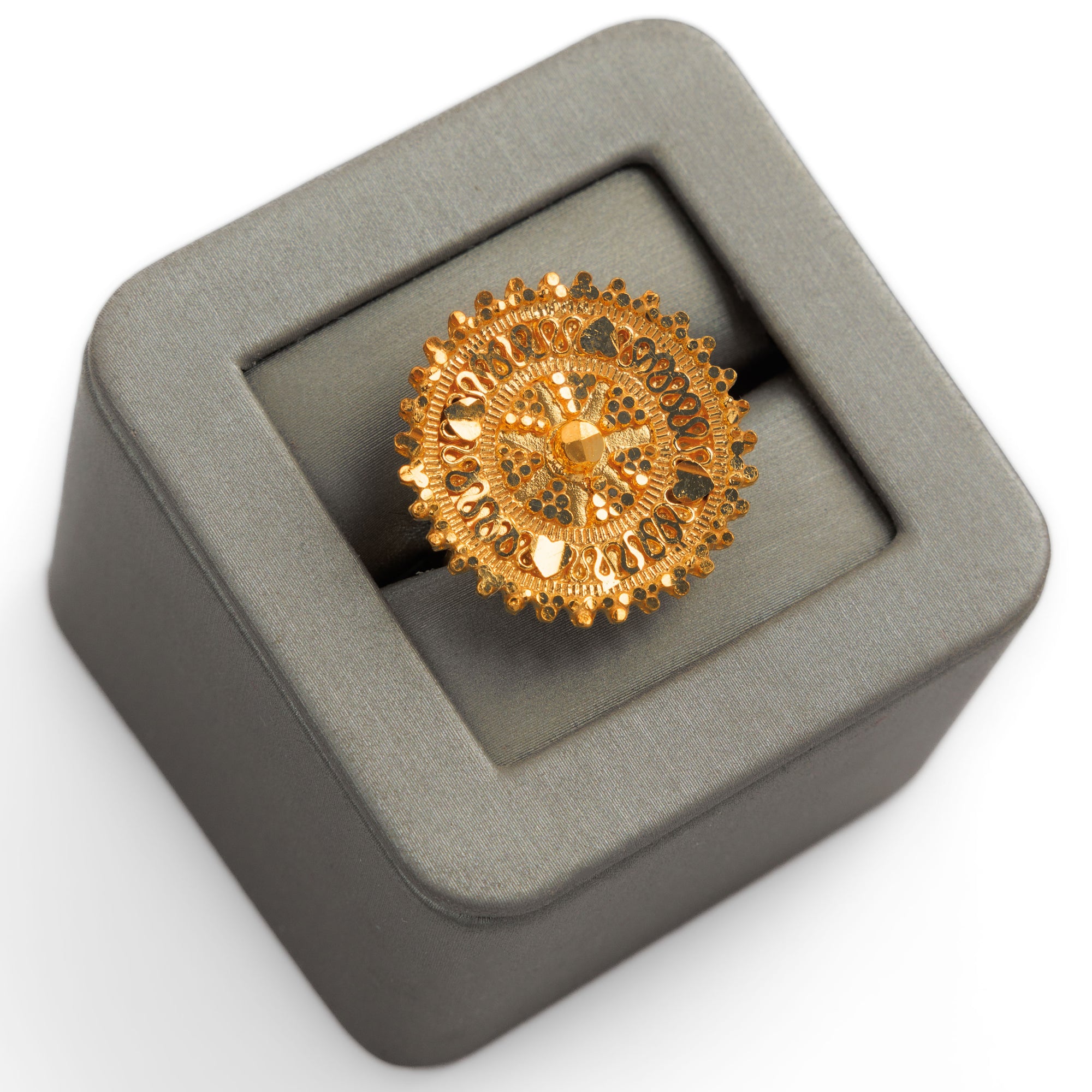 حلقة شكل الدائرة (D12) - Silver 925 و Gold Plated